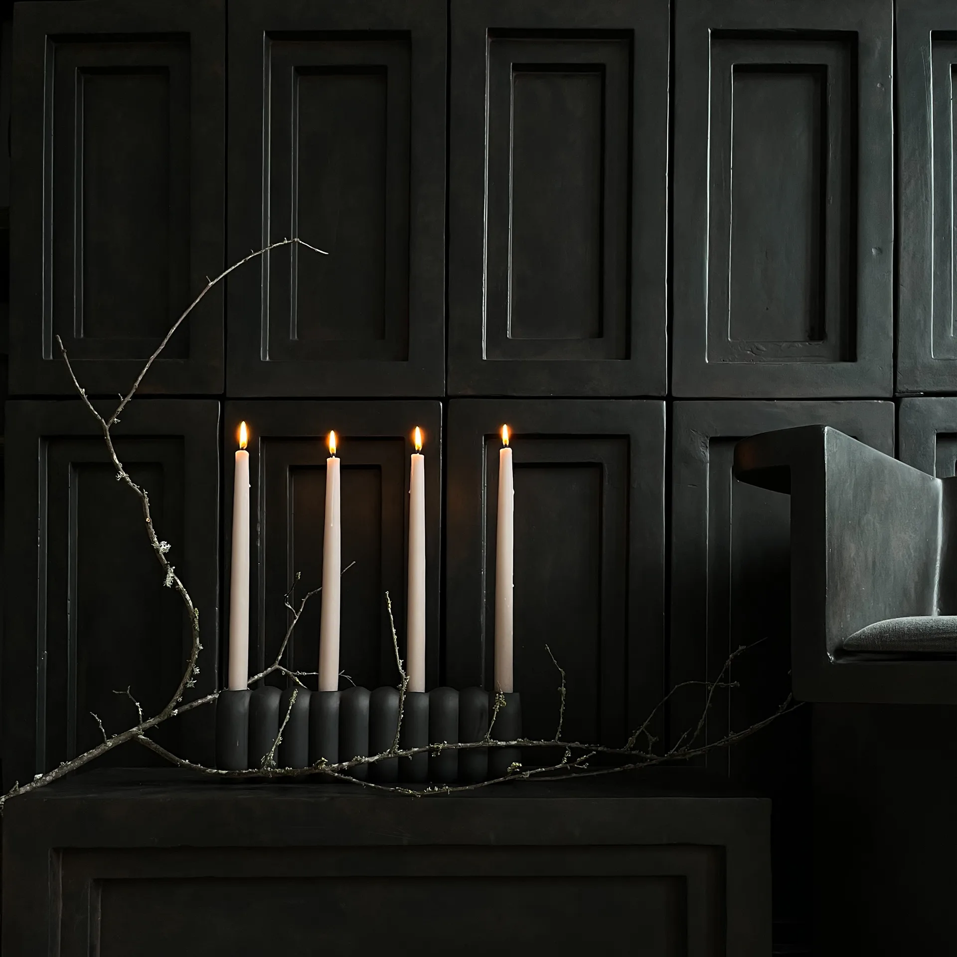 Candeliere Tube color caffè, 11x35 cm 101 Copenhagen