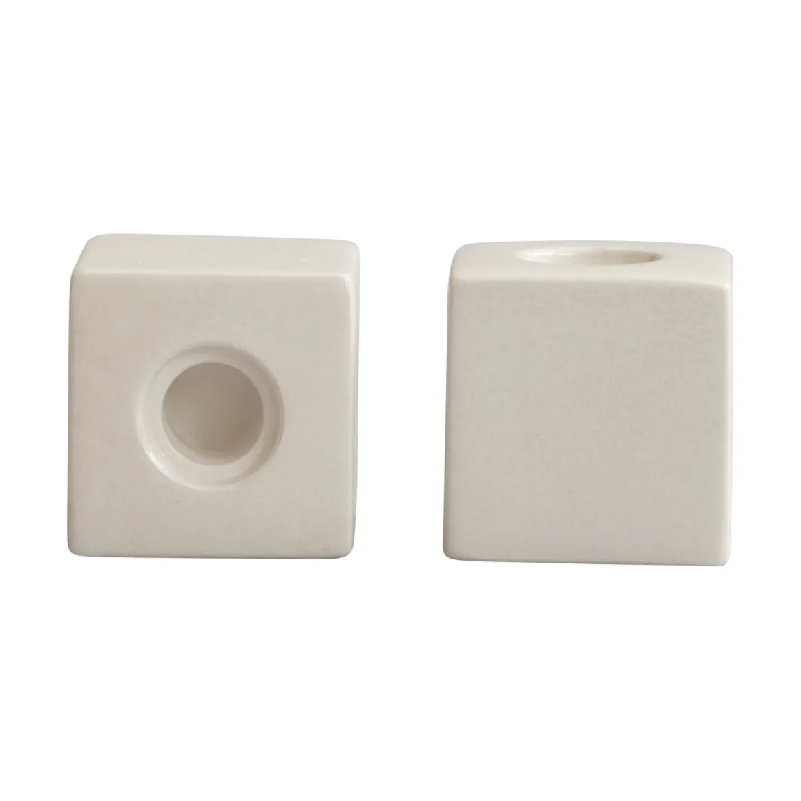 Cube portacandele set da 2, High Glaze Betulla 101 Copenhagen