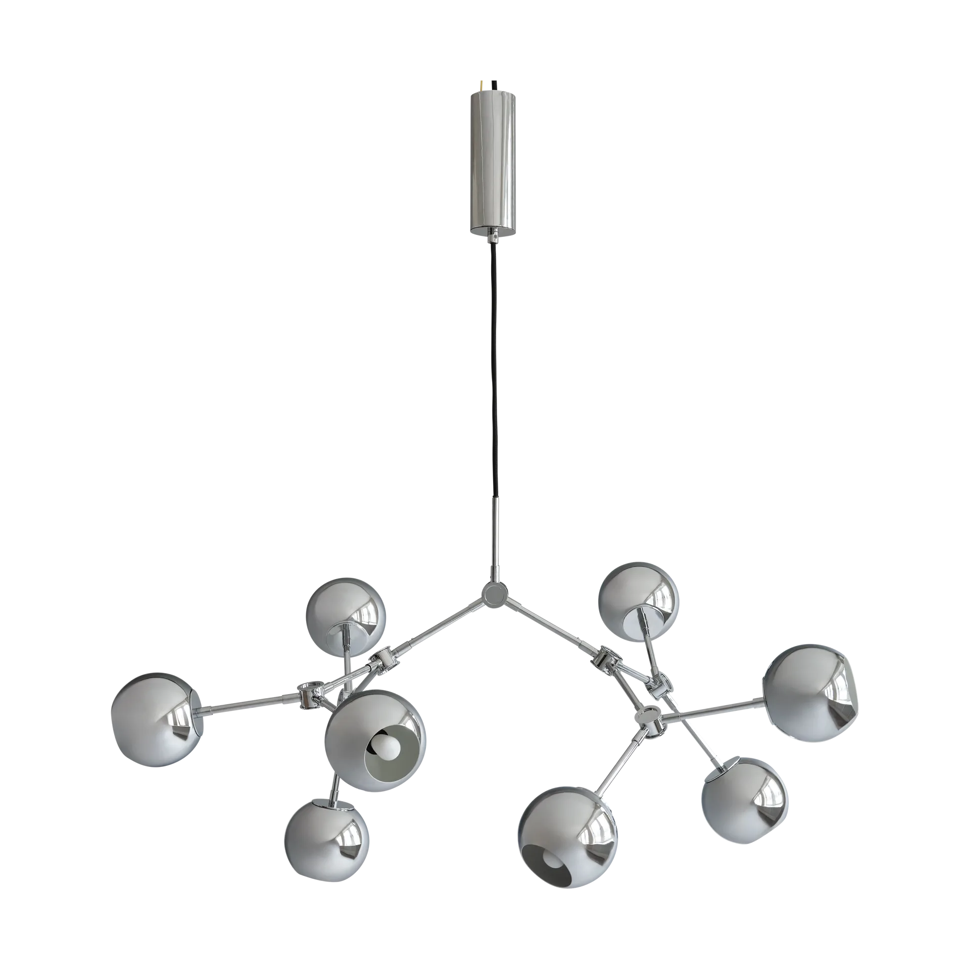 Lampadario Drop Chandelier Globe mini, Cromo 101 Copenhagen