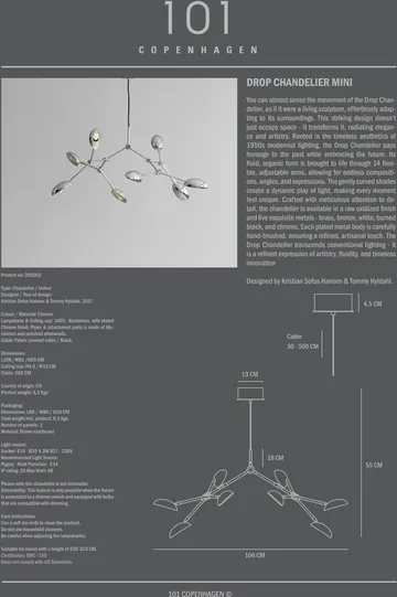 Lampadario Drop Chandelier mini - Chrome - 101 Copenhagen