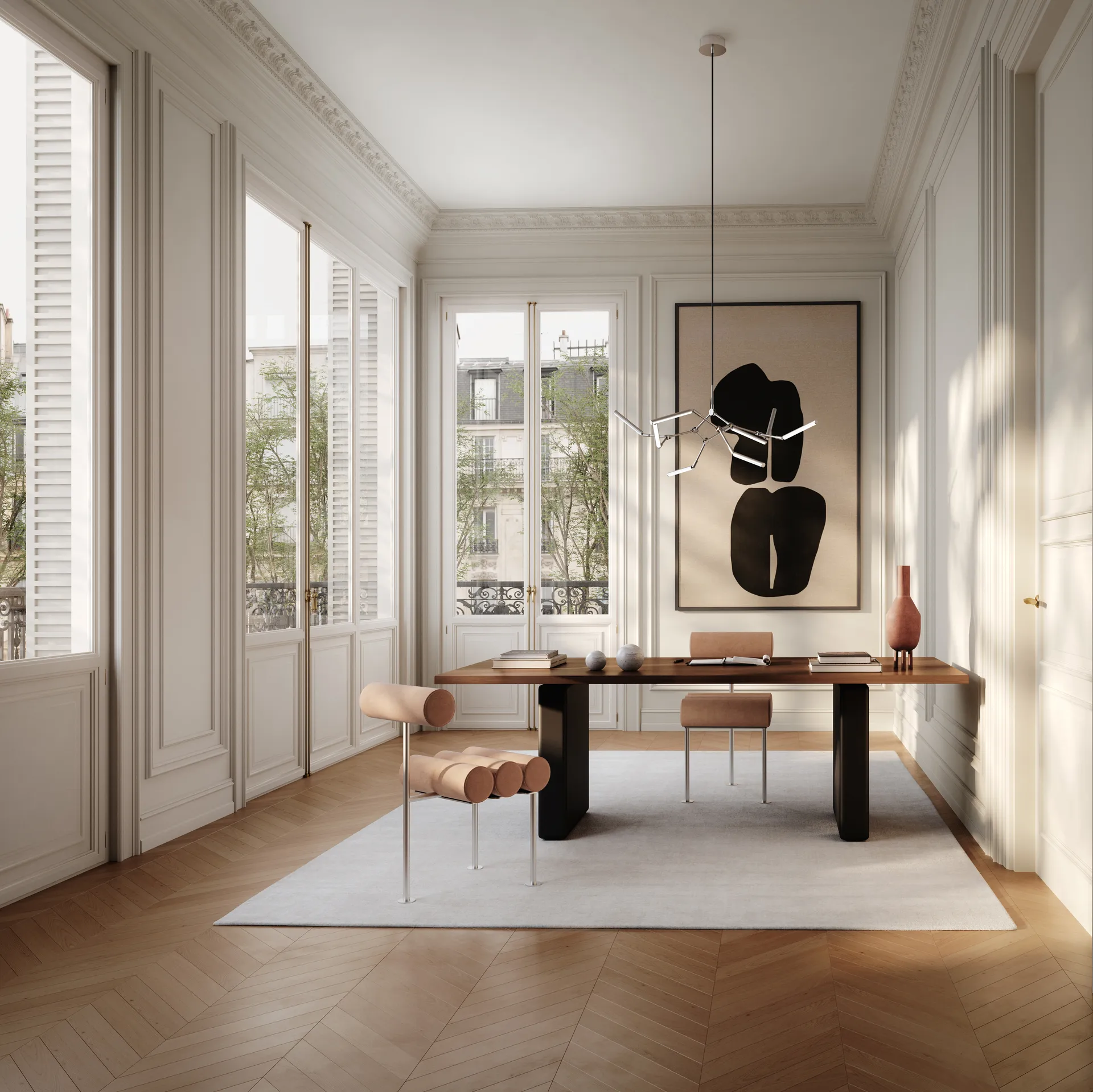 Lampadario Stick Chandelier mini, Cromo 101 Copenhagen