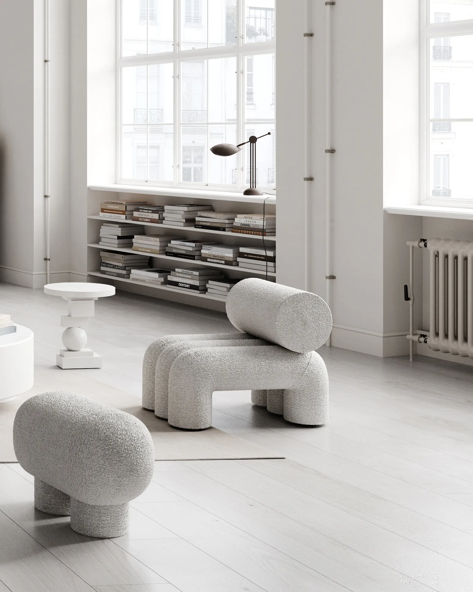 Panca Big Foot petit, Nubuck 101 Copenhagen