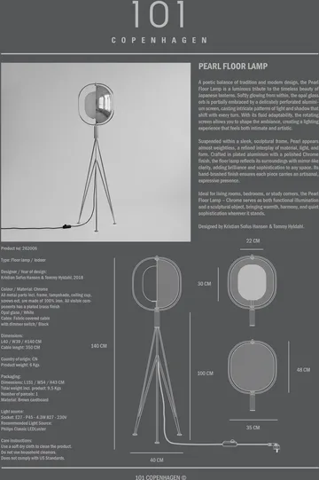 Pearl lampada da pavimento - Chrome - 101 Copenhagen