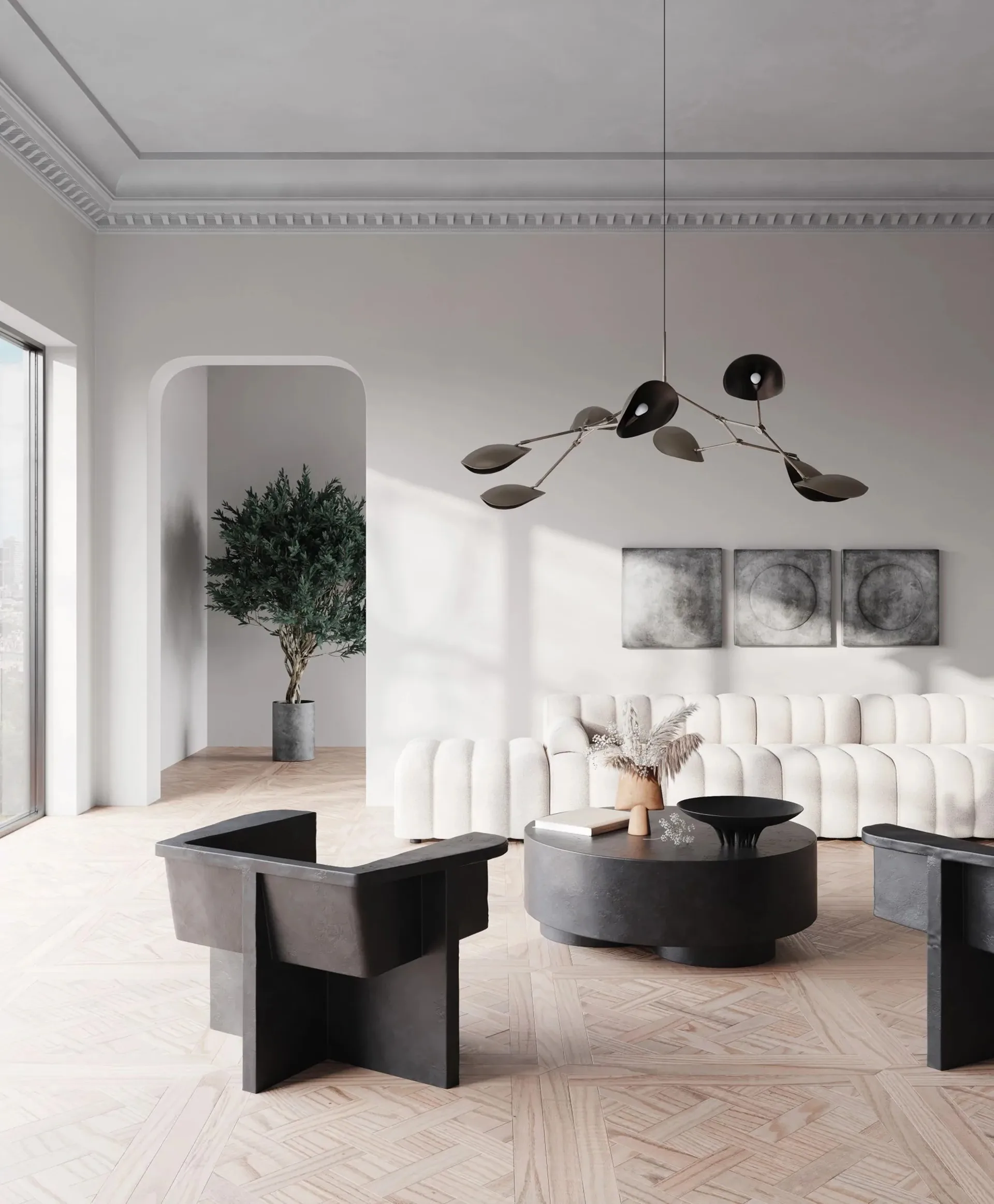 Piatto grande Medusa, Ø 45 cm, Color caffè 101 Copenhagen