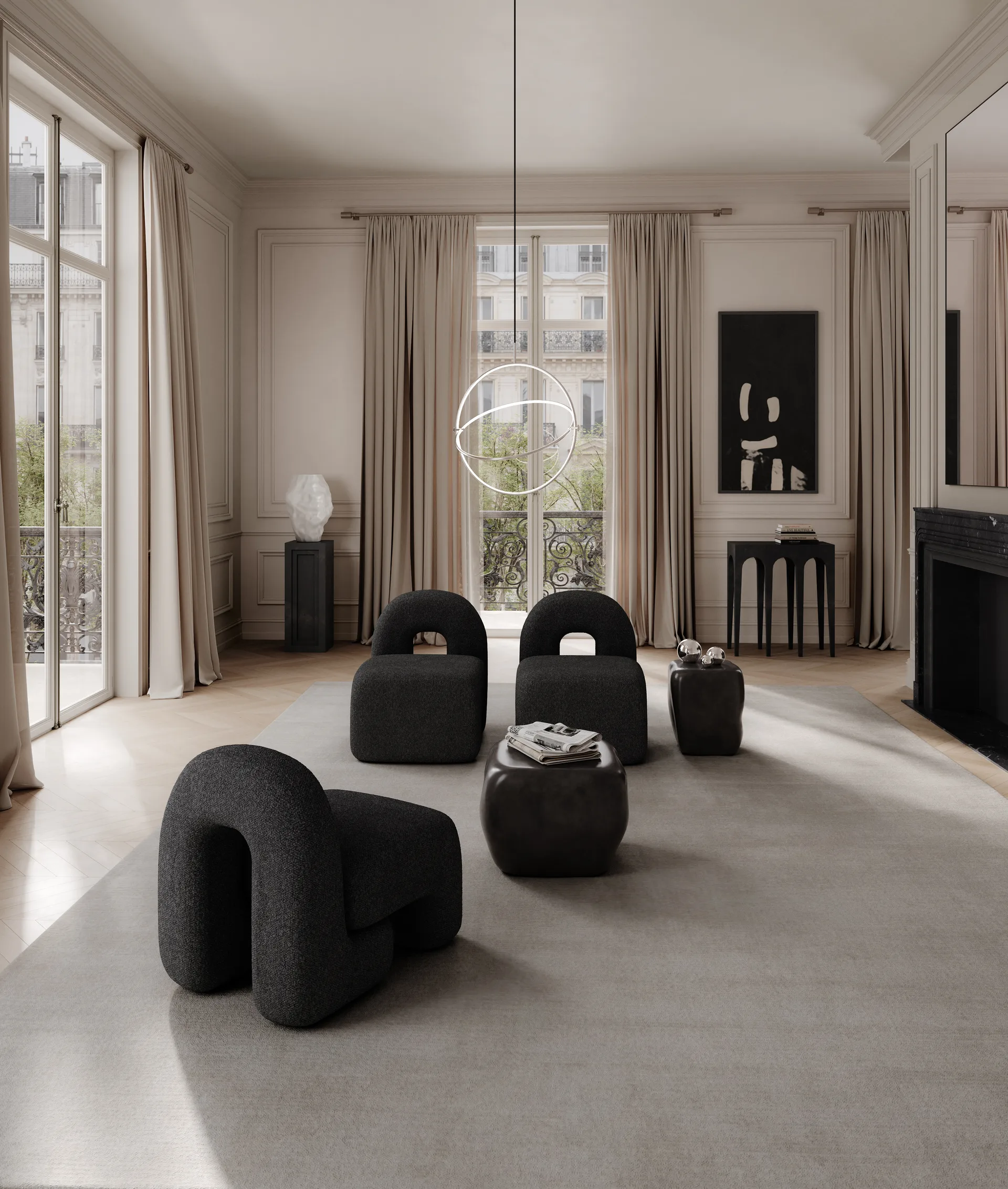 Poltrona lounge Daiku, Deep taupe 101 Copenhagen