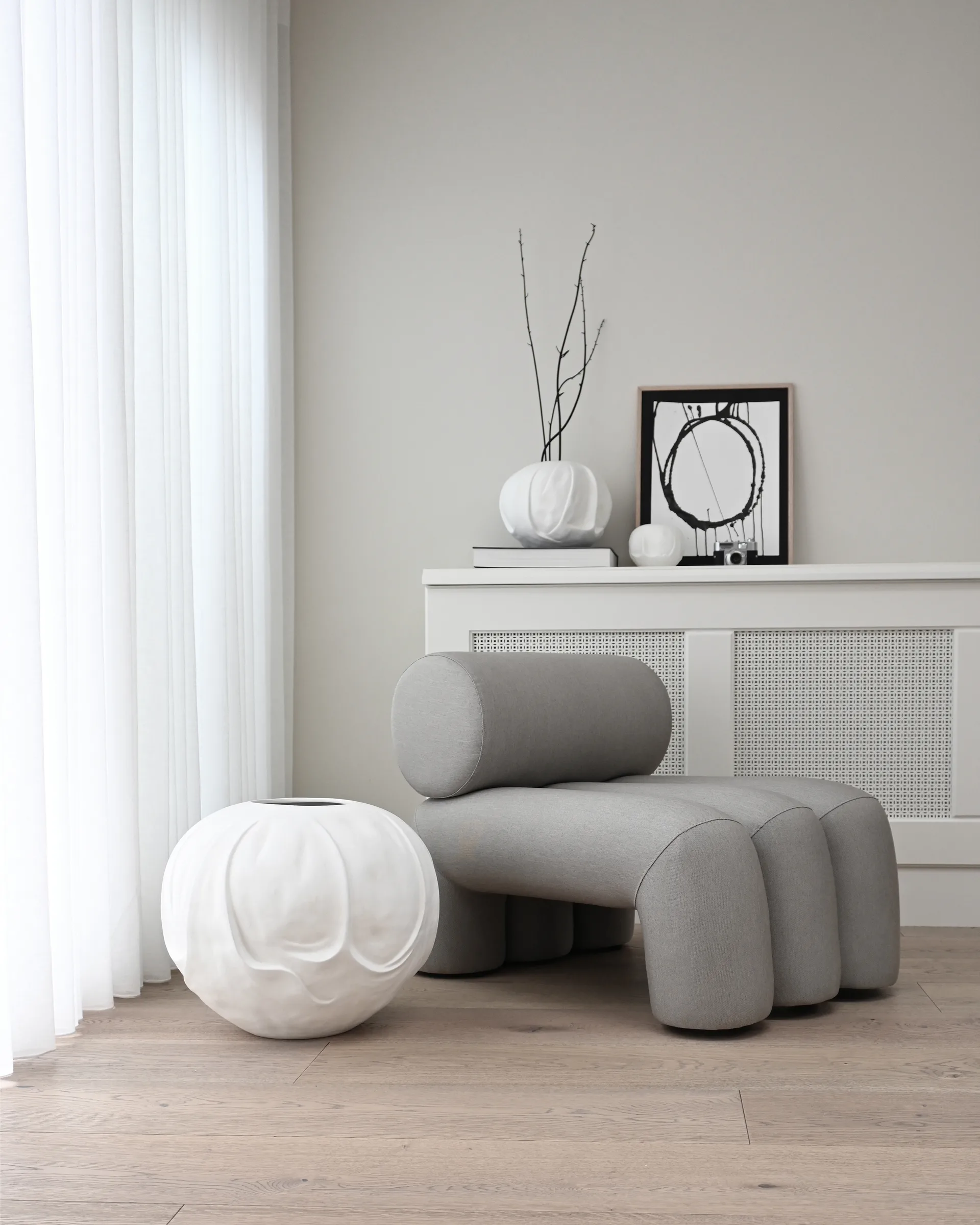 Poltrona lounge Foku Chair, Taupe 101 Copenhagen
