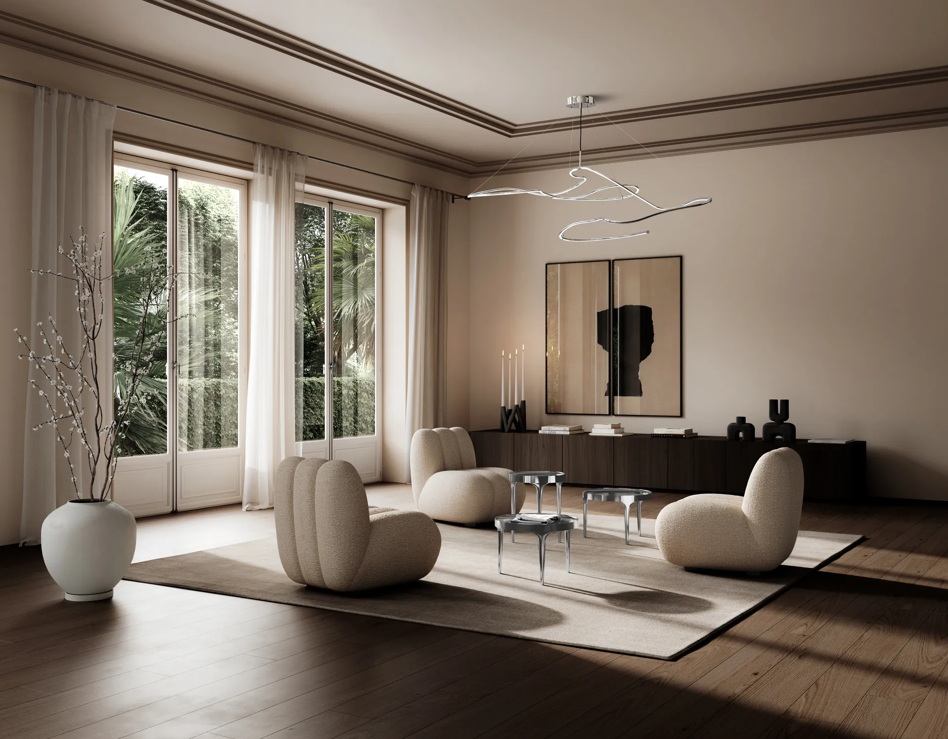 Poltrona lounge in bouclé Toe, Smoked sand 101 Copenhagen