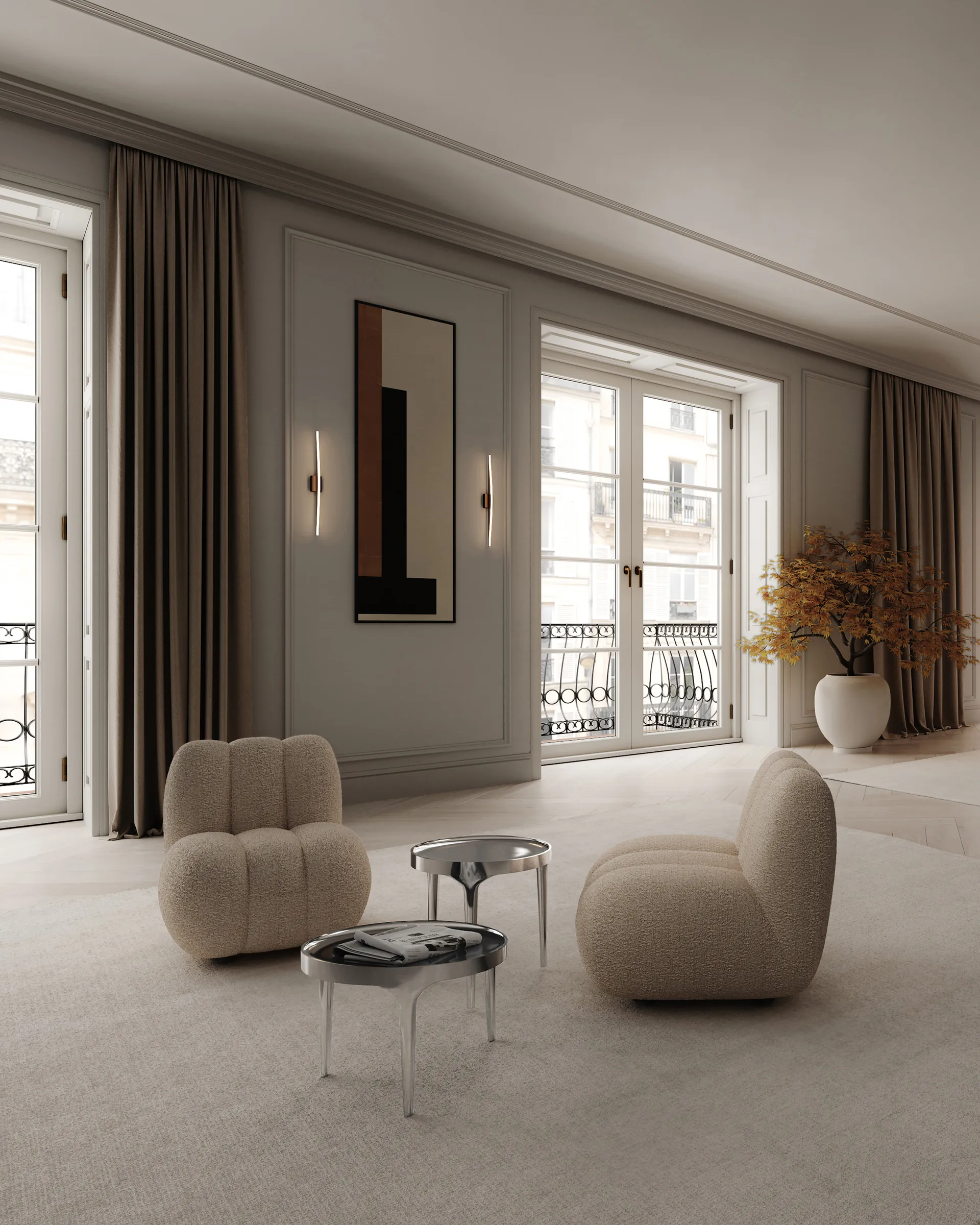 Poltrona lounge in bouclé Toe, Smoked sand 101 Copenhagen