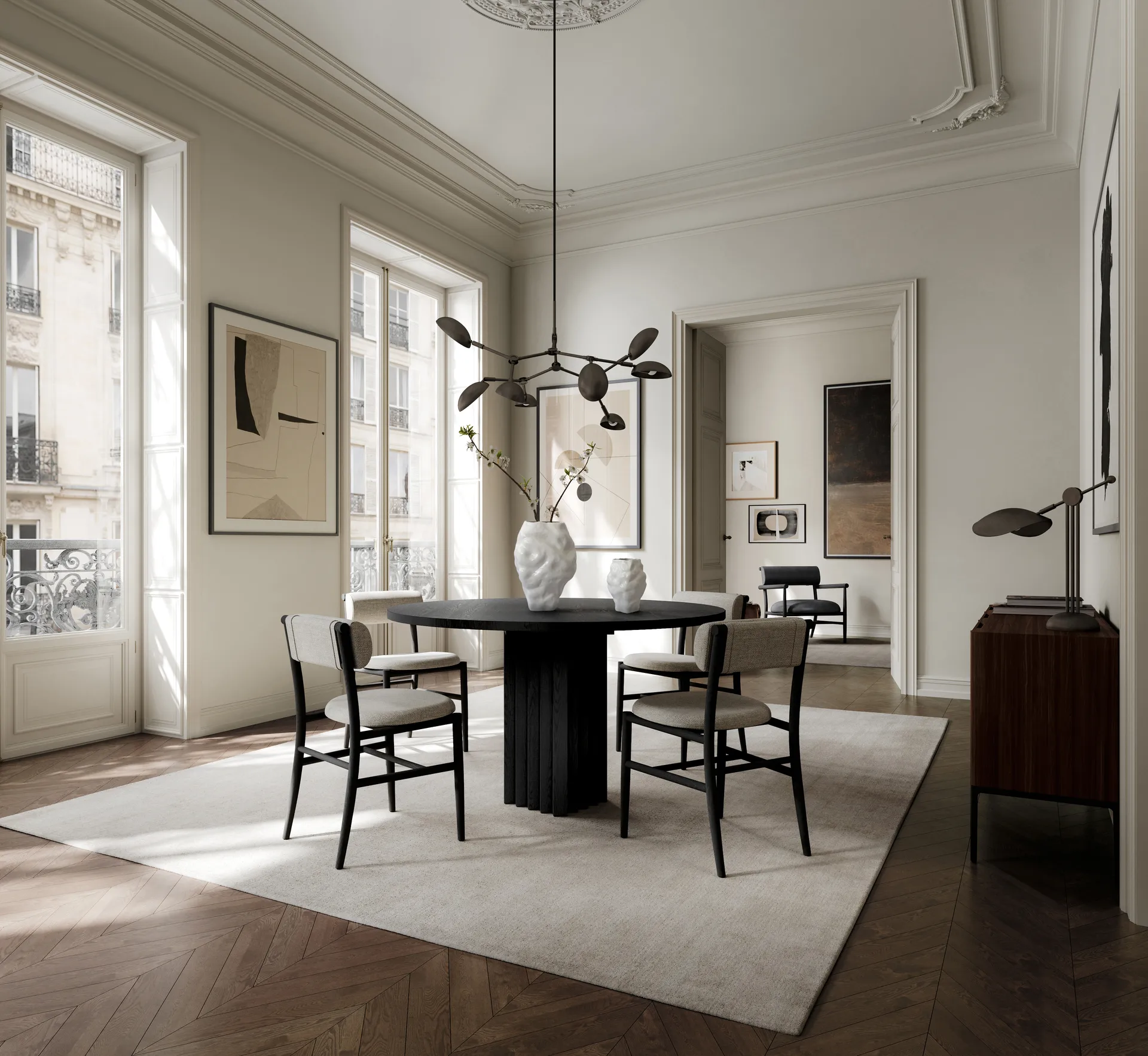 Poltrona lounge Nama, Pelle anilina nera 101 Copenhagen