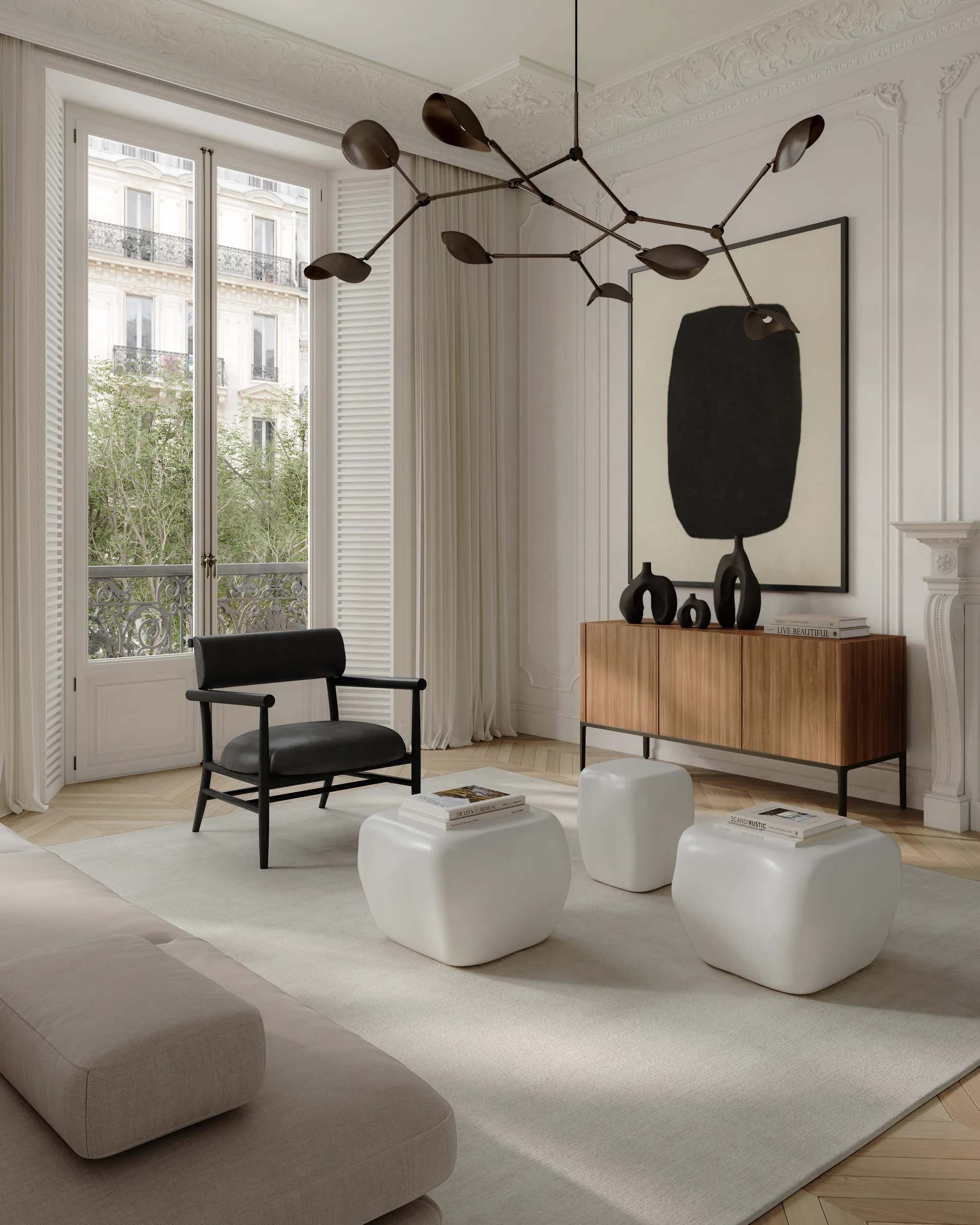 Poltrona lounge Nama, Pelle anilina nera 101 Copenhagen