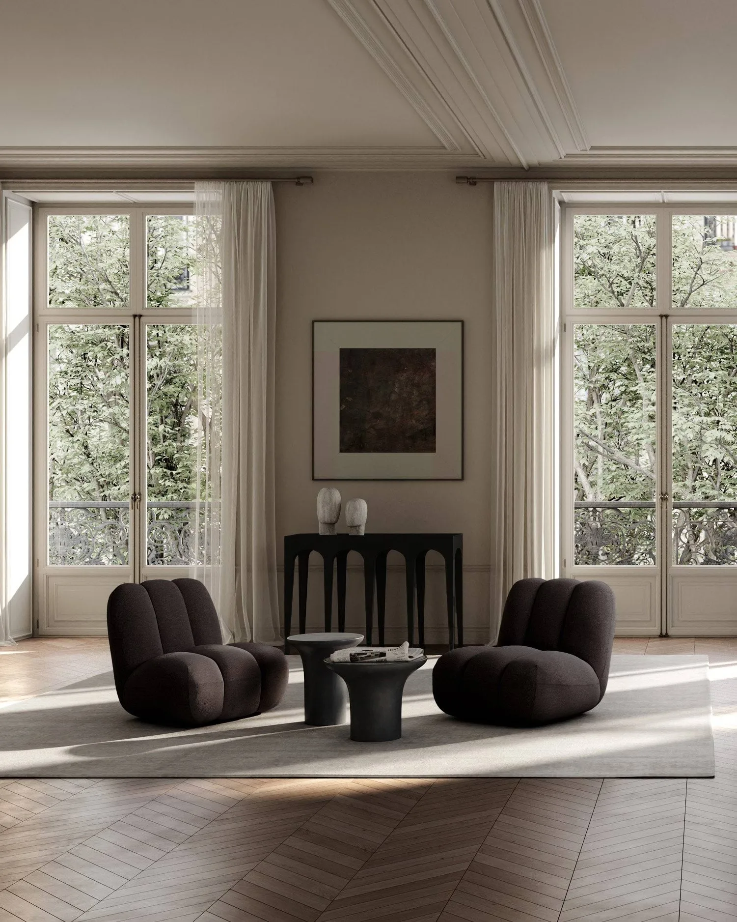 Poltrona lounge Toe, Marrone scuro 101 Copenhagen