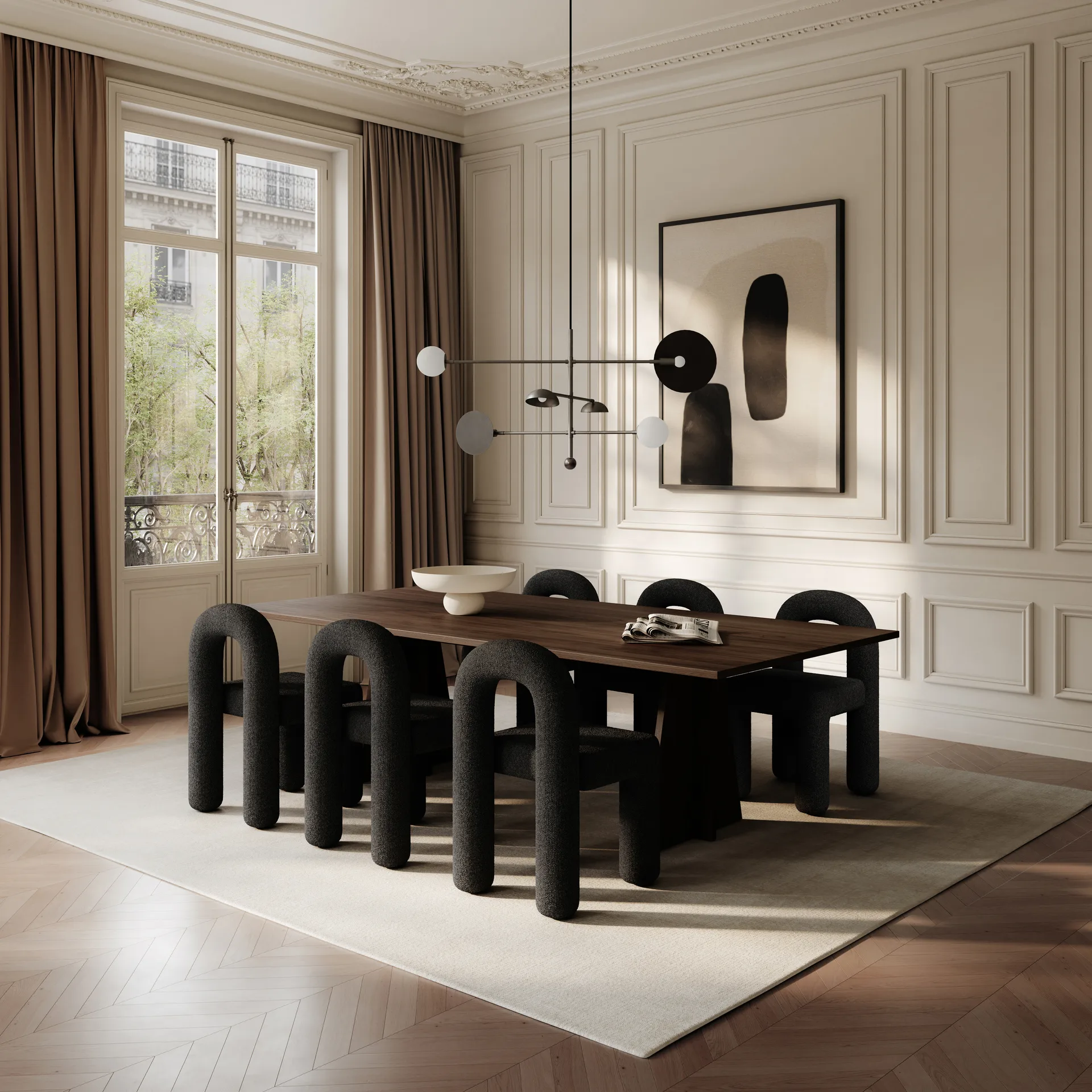 Sedia da pranzo Daiku, Deep taupe 101 Copenhagen