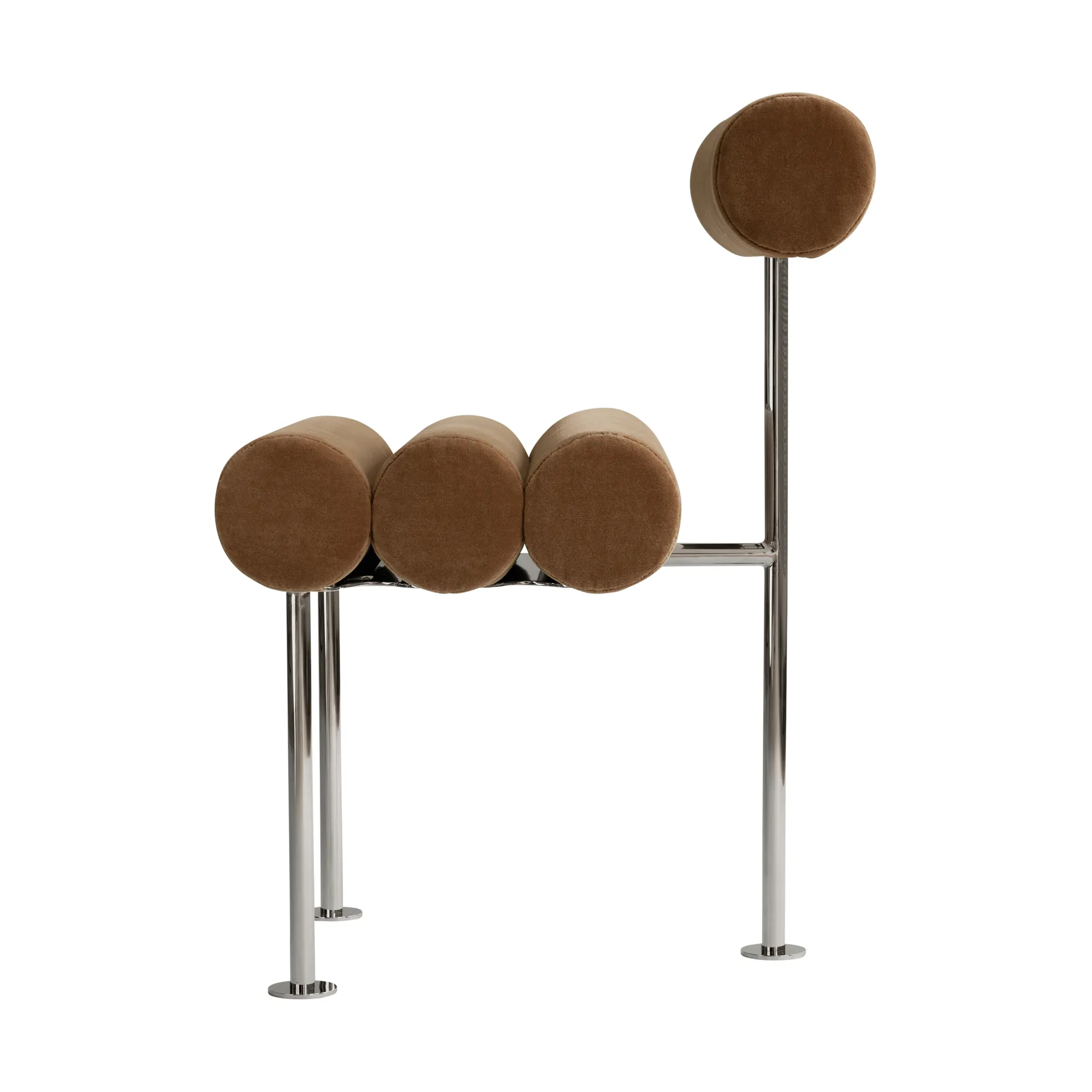 Sedia da pranzo Hiro, Stainless steel-desert 101 Copenhagen