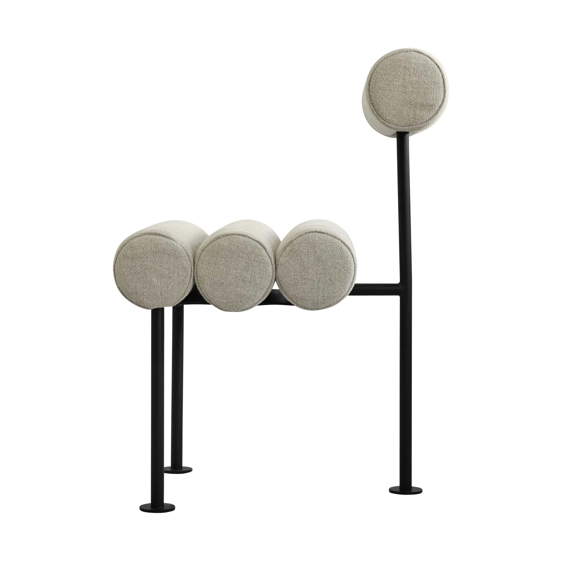 Sedia da pranzo Hiro, Struttura nera - sabbia 101 Copenhagen