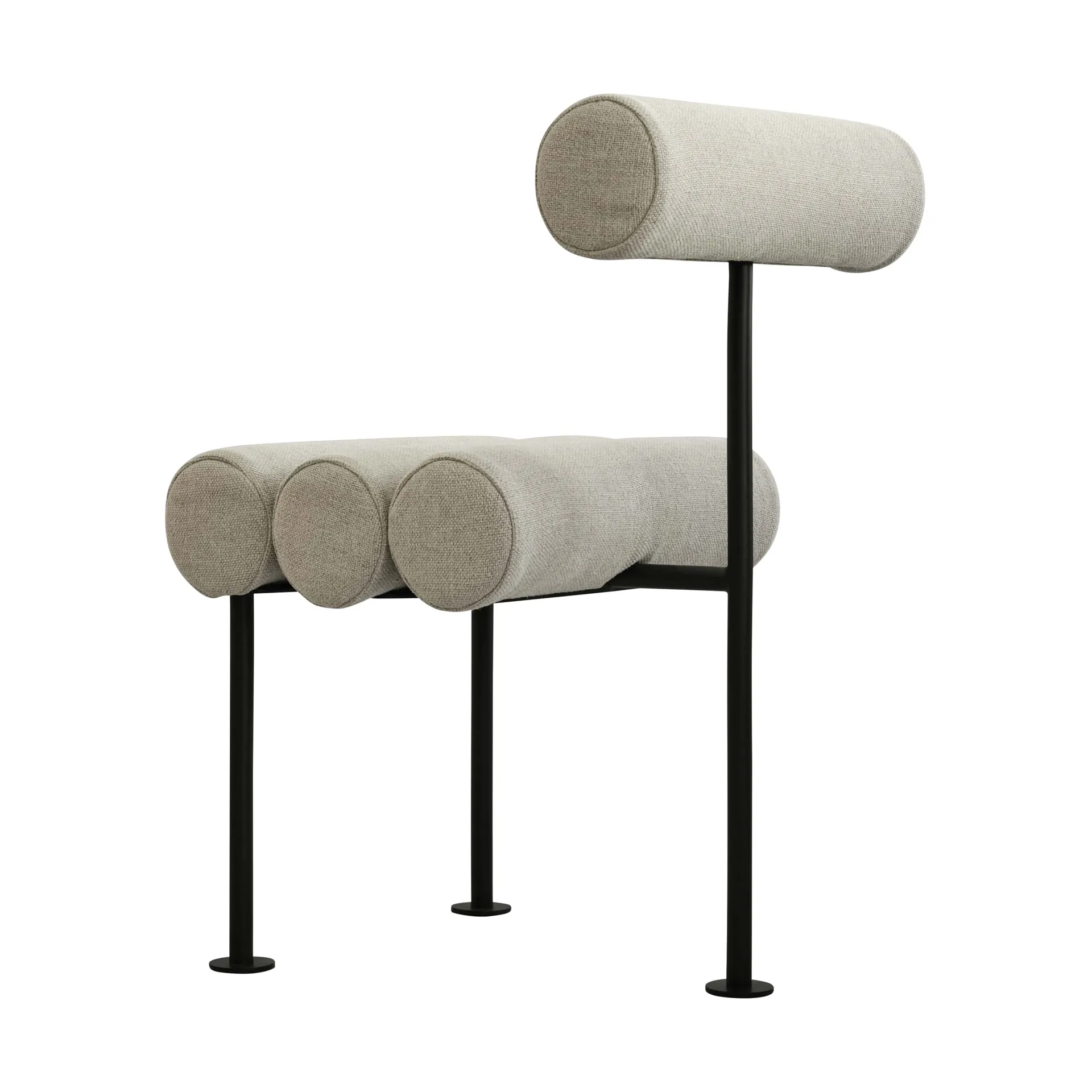 Sedia da pranzo Hiro, Struttura nera - sabbia 101 Copenhagen