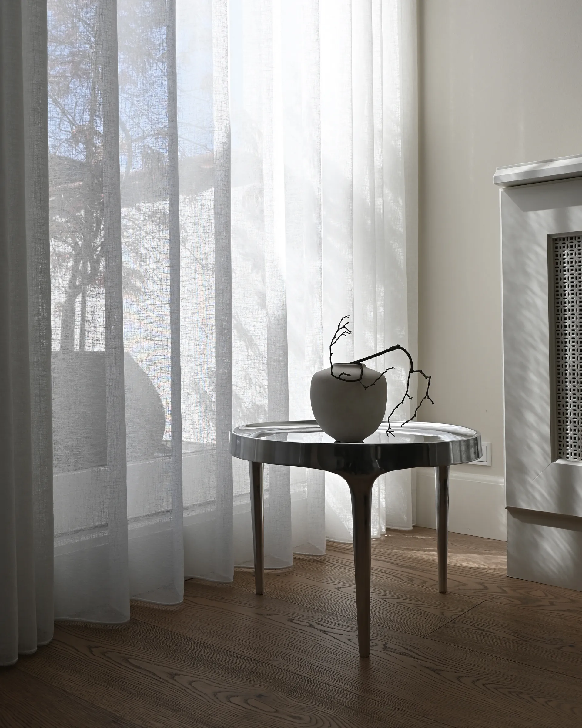 Tavolino laterale Phantom, Cromo alto 101 Copenhagen