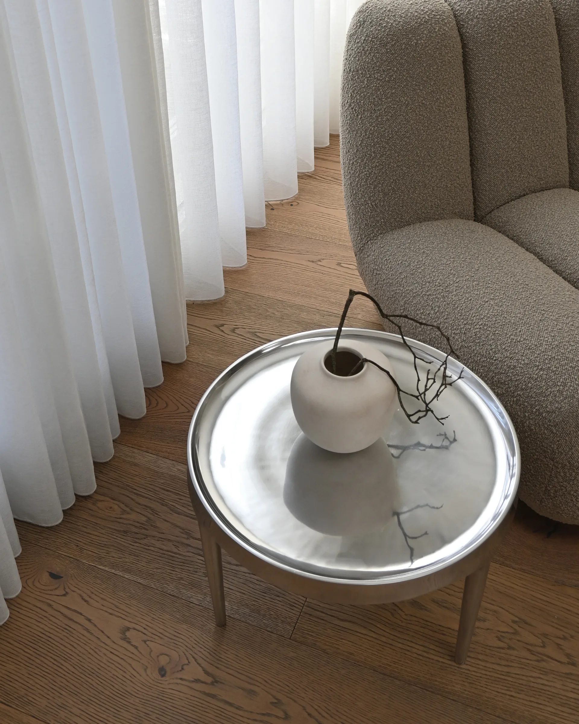 Tavolino laterale Phantom, Cromo alto 101 Copenhagen