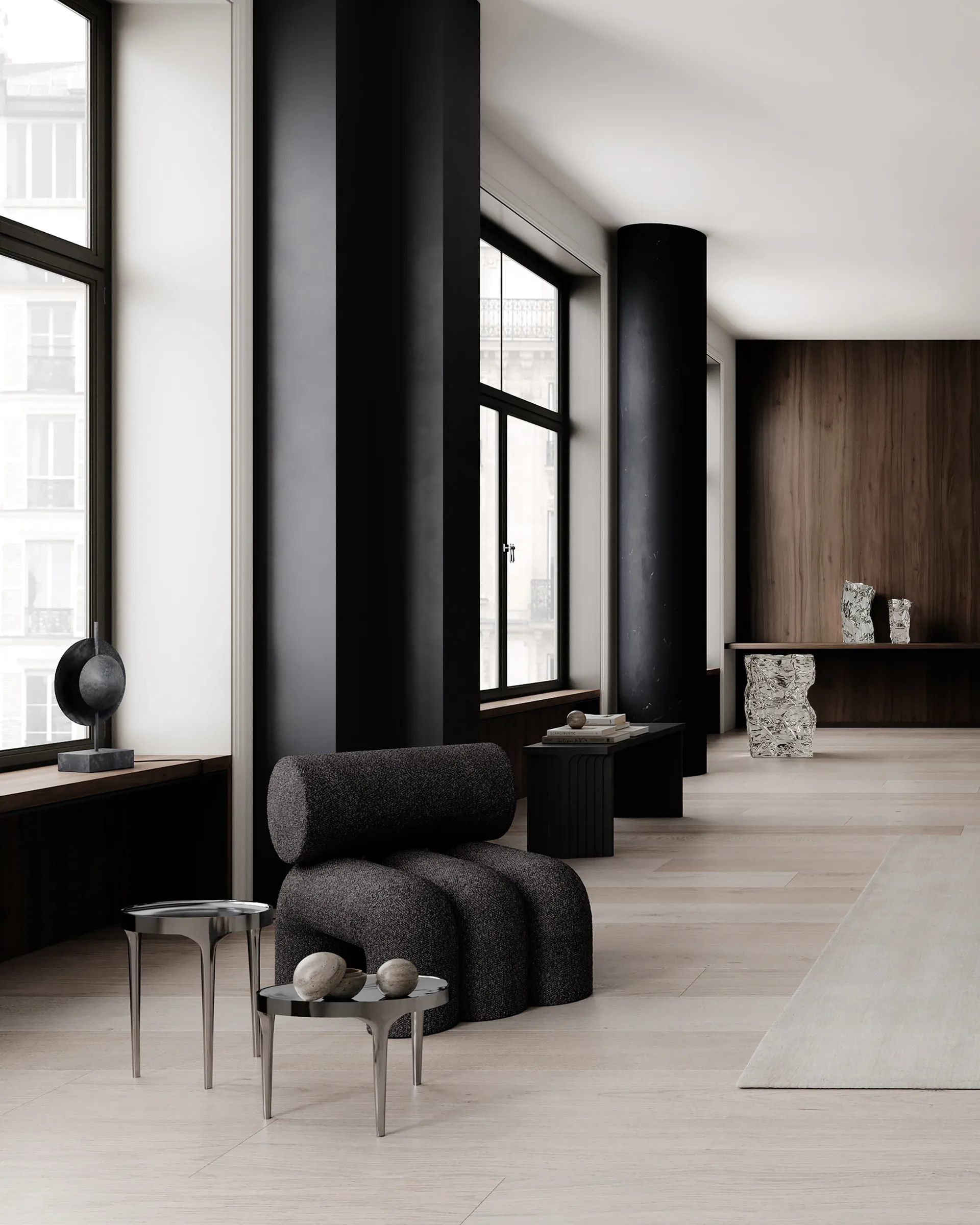 Tavolino laterale Phantom, Cromo basso 101 Copenhagen