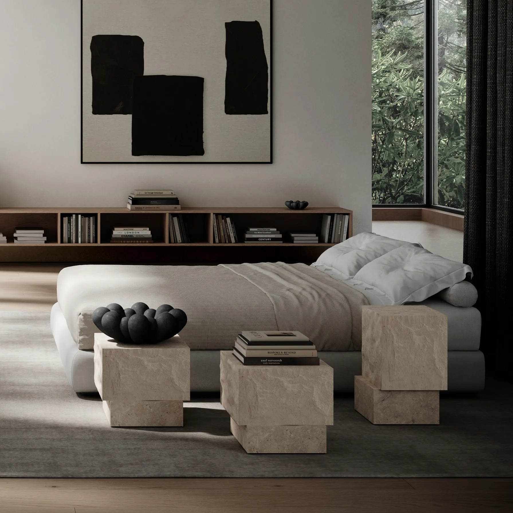 Tavolino Temple low 42x40 cm, Cromo-calcare 101 Copenhagen