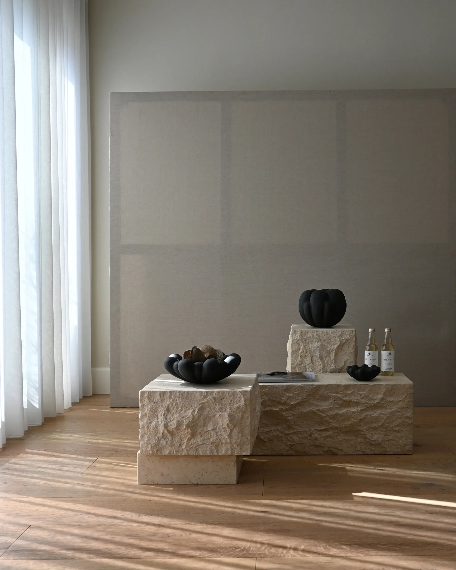 Tavolino Temple low 42x40 cm, Cromo-calcare 101 Copenhagen