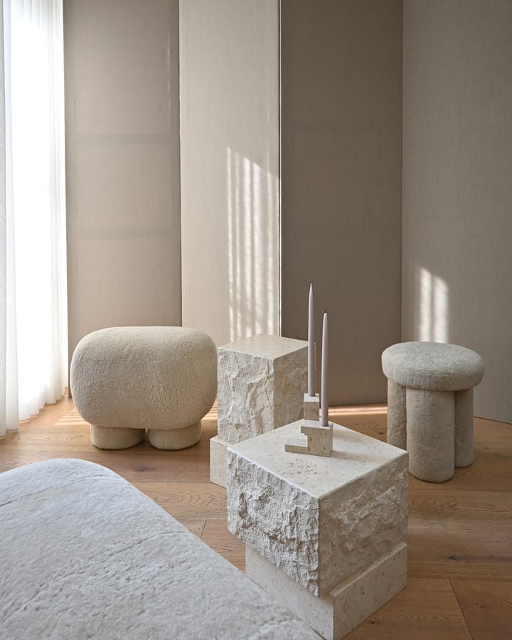 Tavolino Temple low 42x40 cm, Cromo-calcare 101 Copenhagen