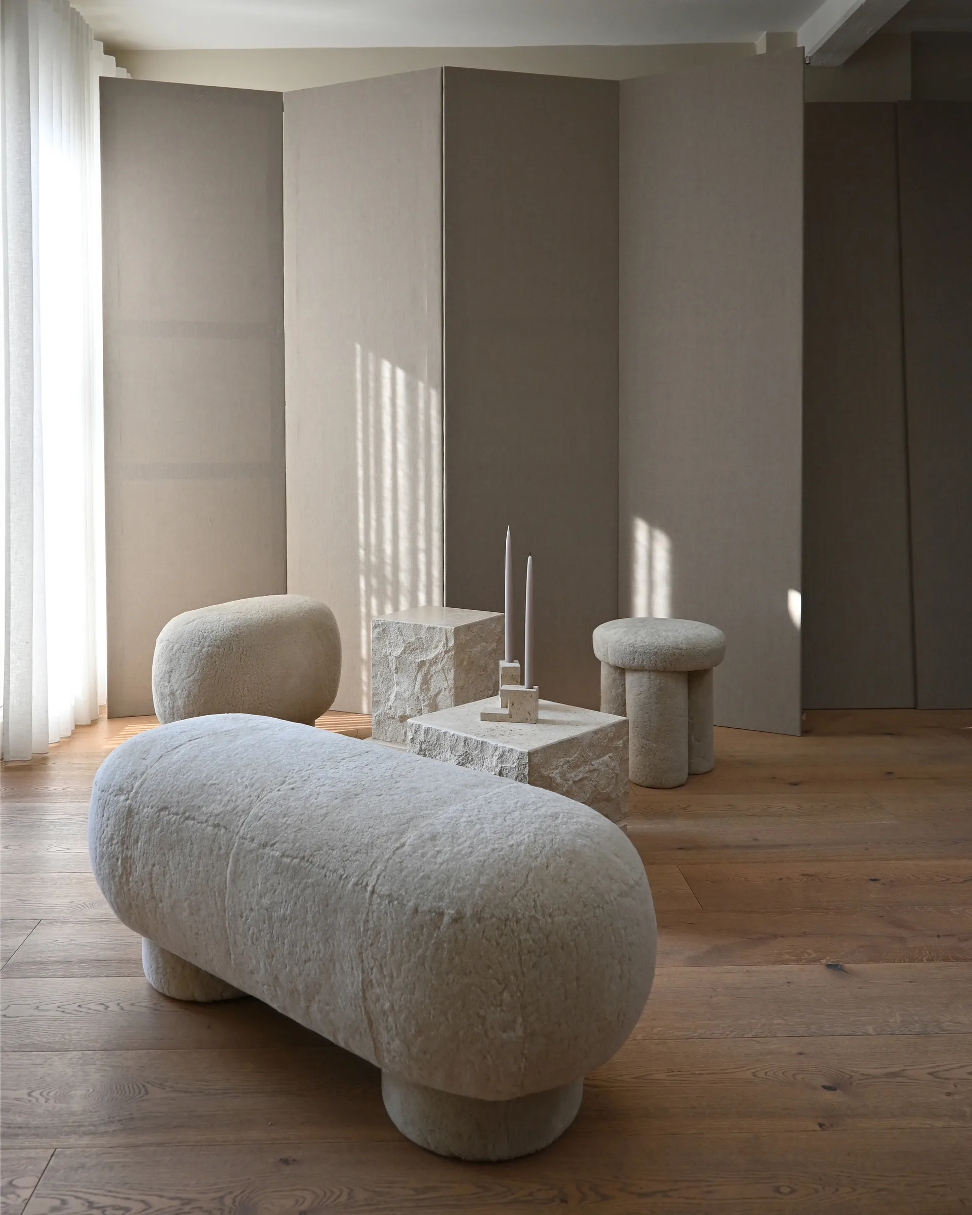 Tavolino Temple low 42x40 cm, Cromo-calcare 101 Copenhagen