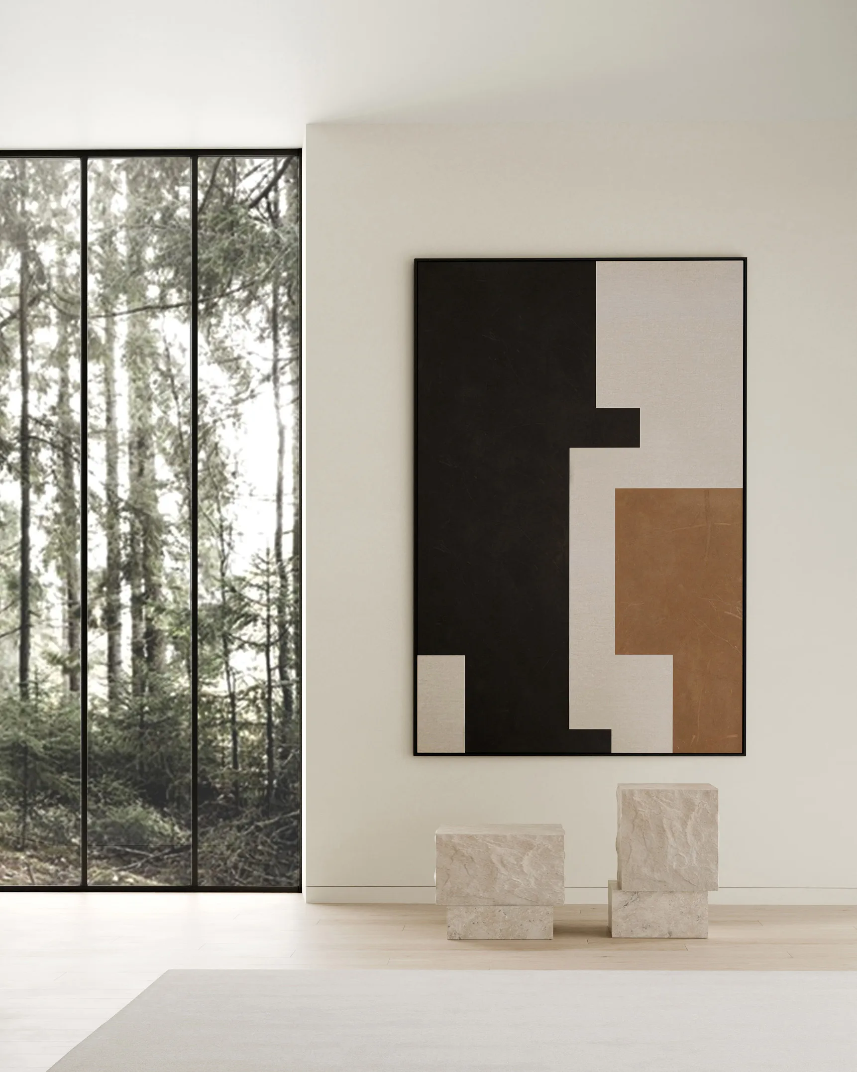 Tavolino Temple low 42x40 cm, Cromo-calcare 101 Copenhagen