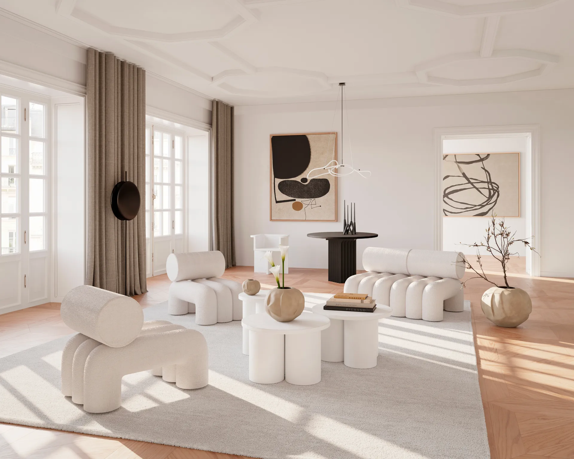 Tavolo da pranzo Arc Ø120 cm, Coffee black oak 101 Copenhagen