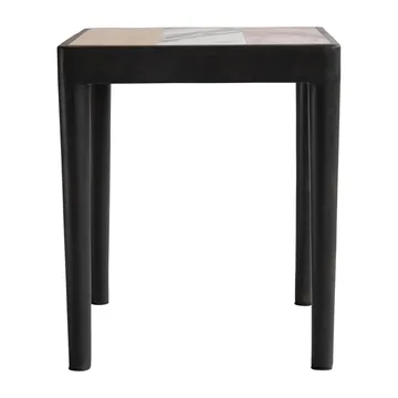 Tavolo Tairu 38x38 cm, a righe - Pesca, giallo Calacatta - 101 Copenhagen