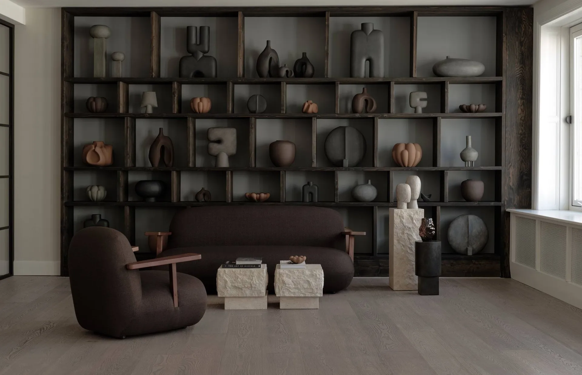 Toe chair poltrona con braccioli, Classic brown oak-dark brown 101 Copenhagen