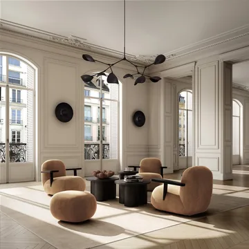 Toe chair poltrona con braccioli - Coffee black oak-desert - 101 Copenhagen