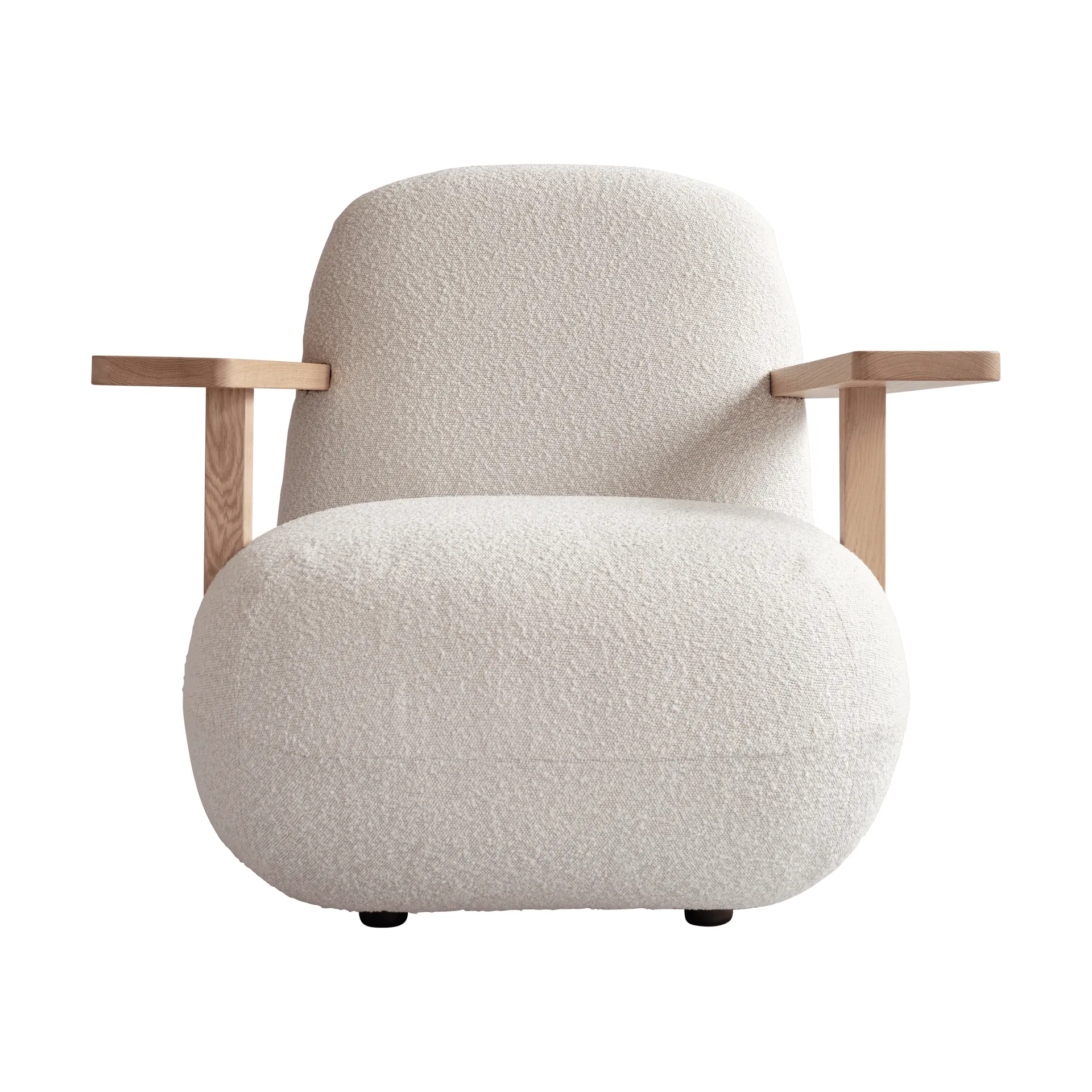 Toe chair poltrona con braccioli, Natural oak-off white 101 Copenhagen