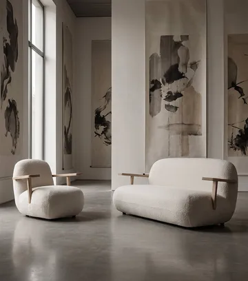 Toe chair poltrona con braccioli - Natural oak-off white - 101 Copenhagen