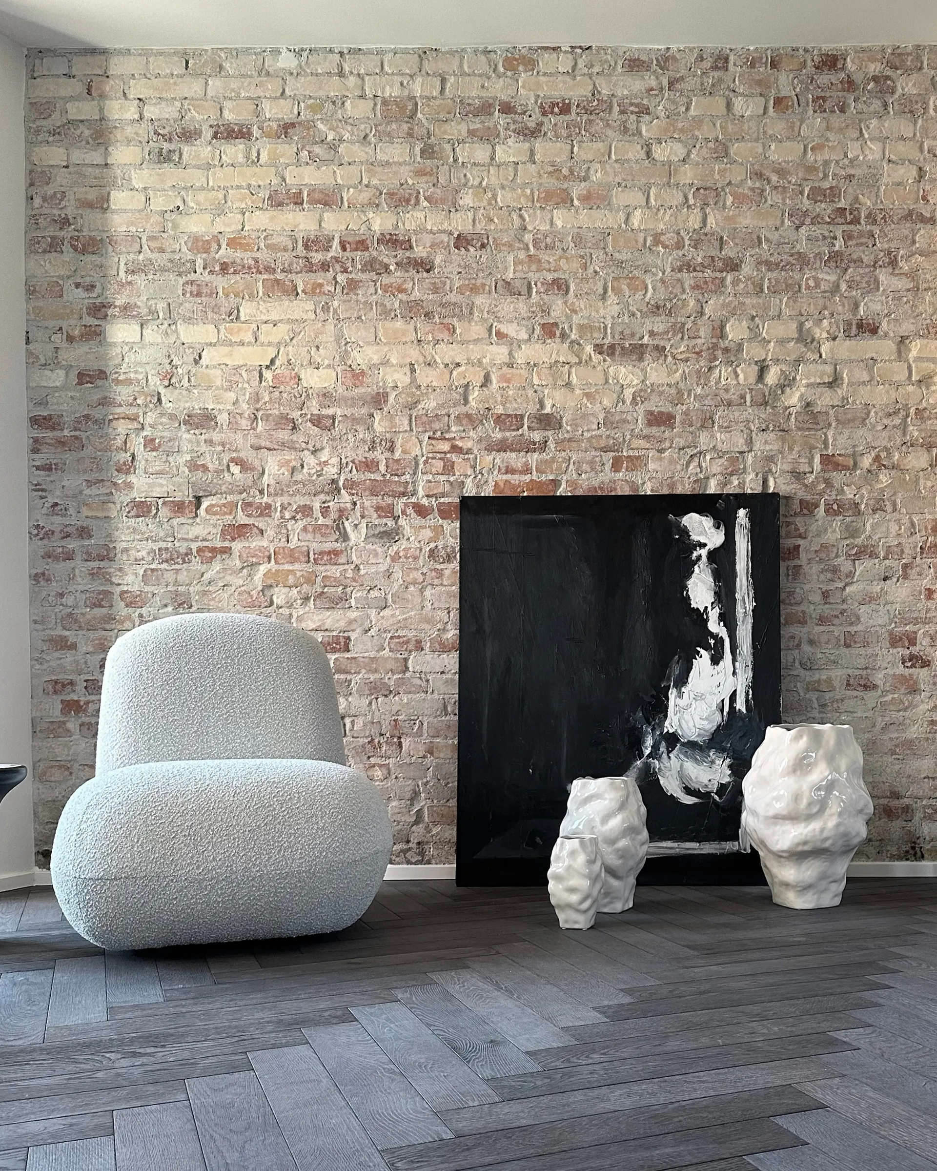 Vaso Katachi medio, High glaze birch 101 Copenhagen