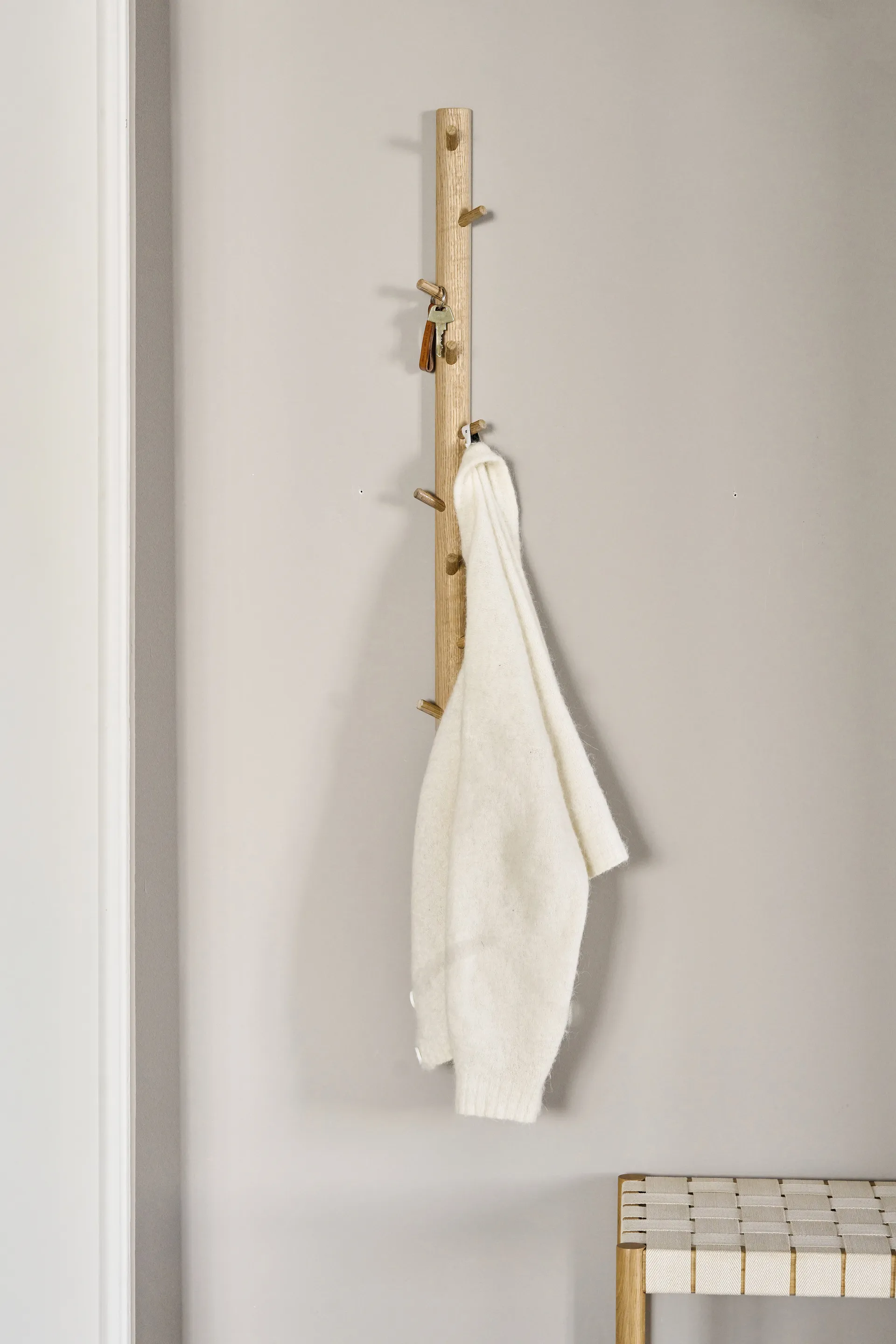 Allsarp barra appendiabiti verticale 9 ganci, Rovere 1898
