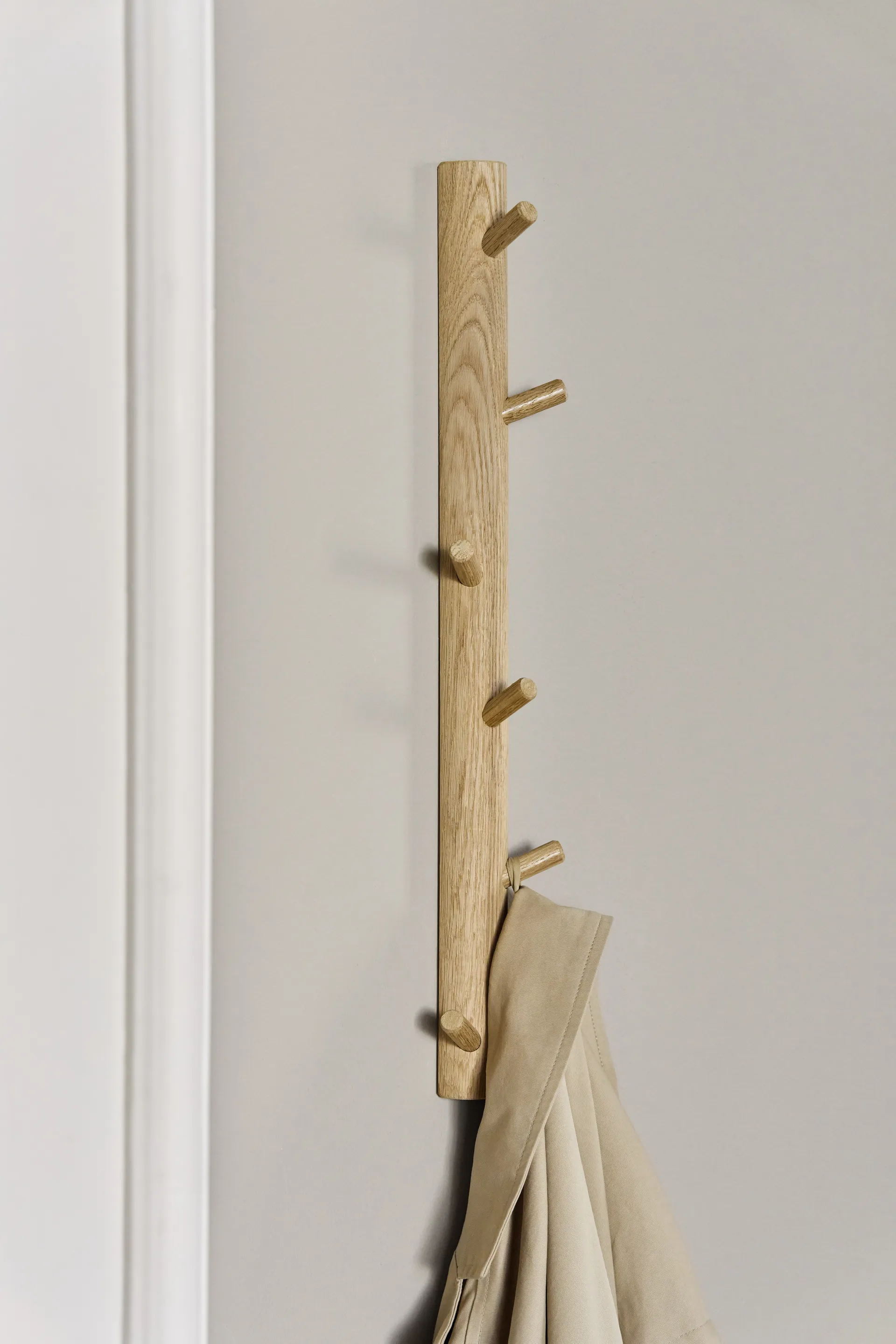 Allsarp listello appendiabiti verticale 6 ganci, Rovere 1898