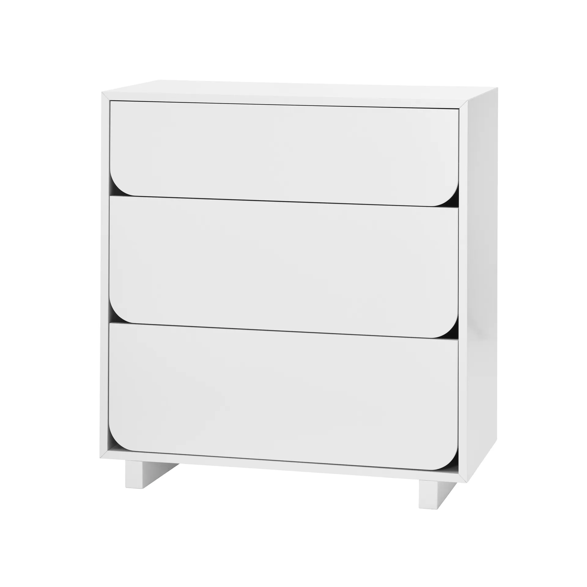 Cassettiera bassa 3 cassetti Vidja, Bianco 1898