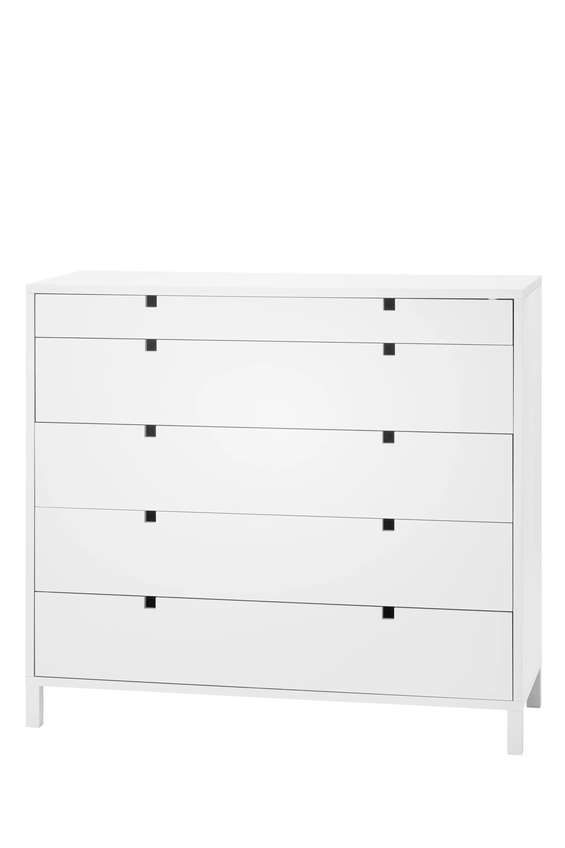 Cassettiera Square, 5 cassetti, Bianco 1898