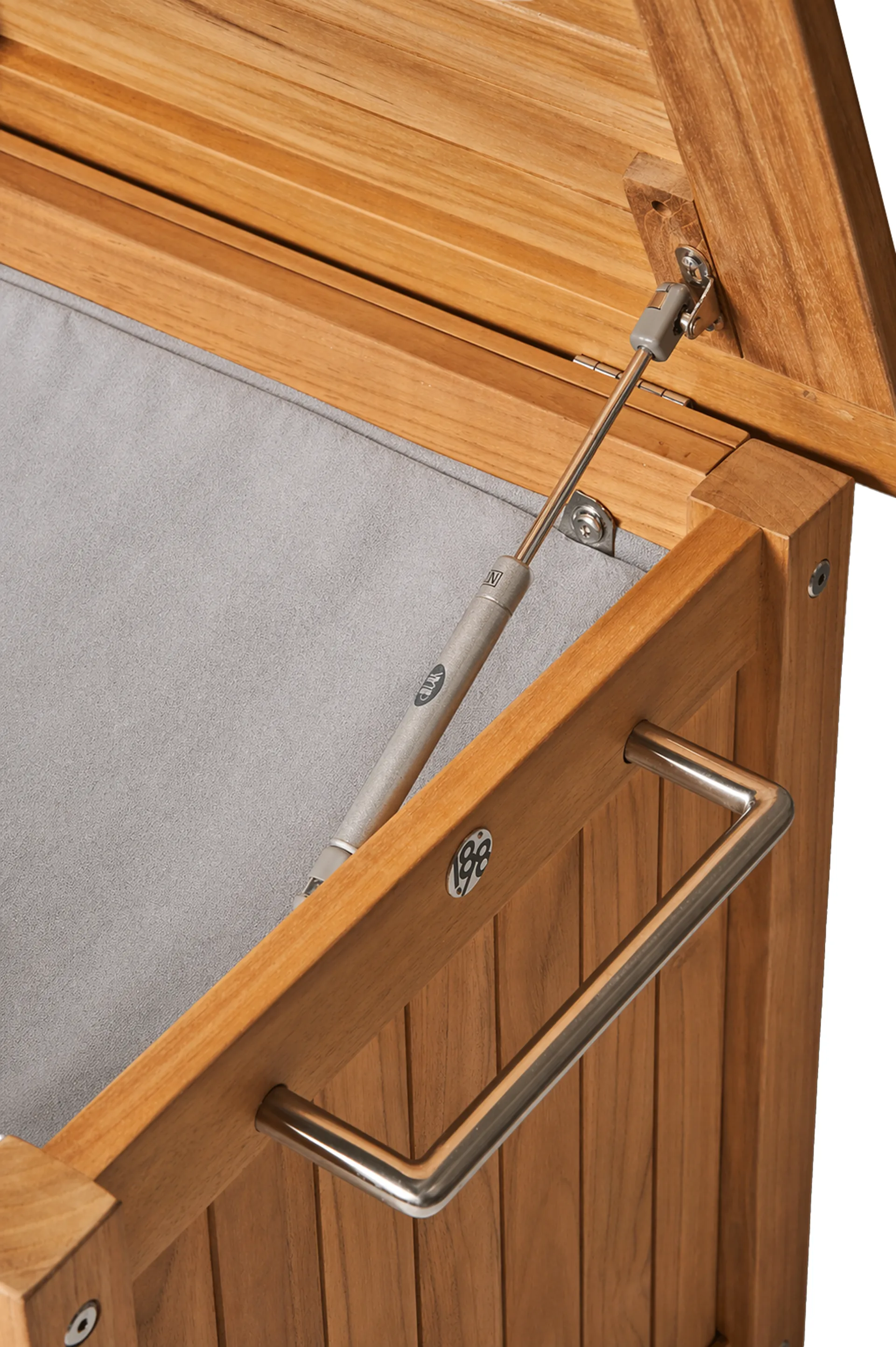 Contenitore per cuscini con ruote S Bjärknäs 130x50x60 cm, Teak 1898