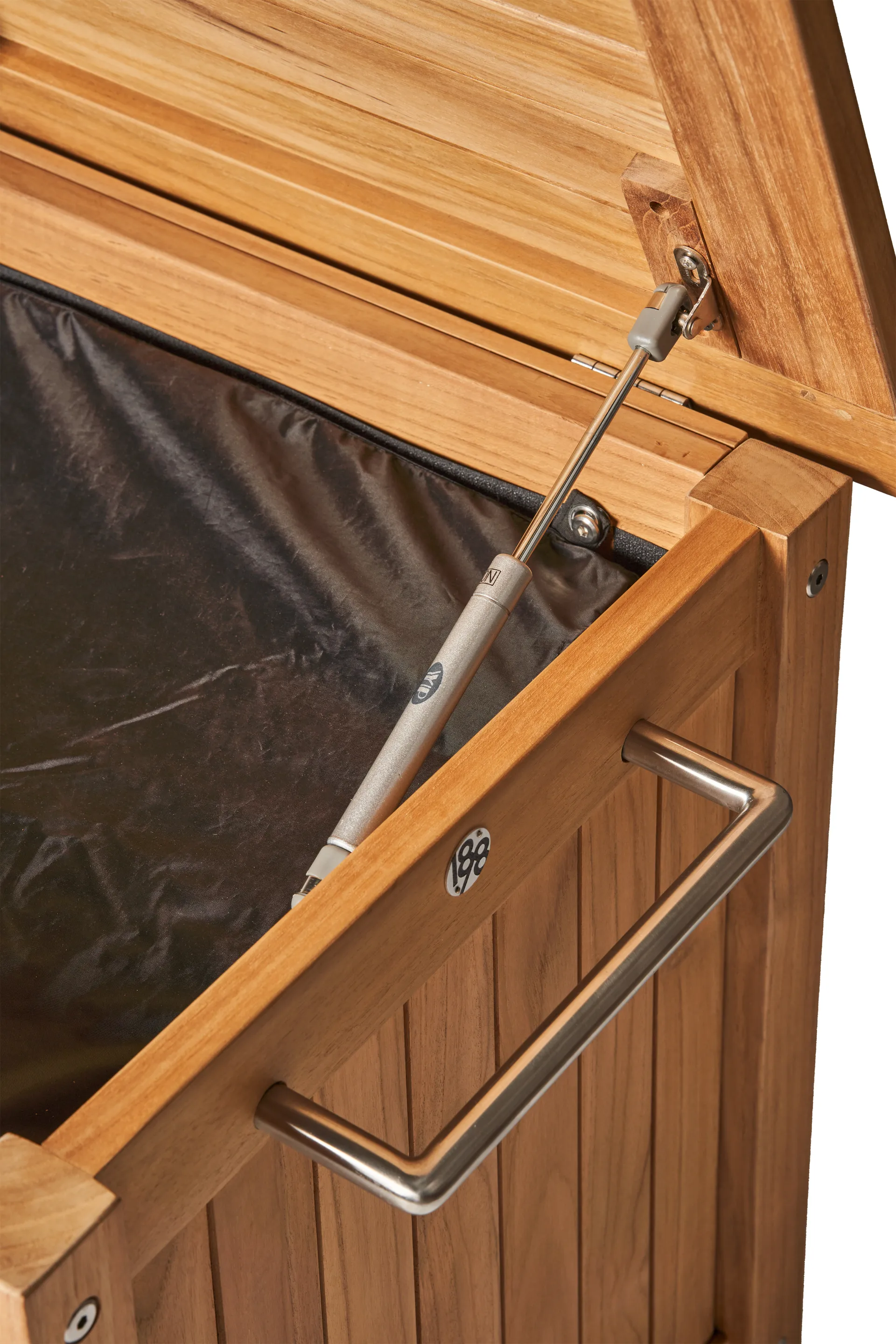 Contenitore per cuscini con ruote S Bjärknäs 130x50x60 cm, Teak 1898