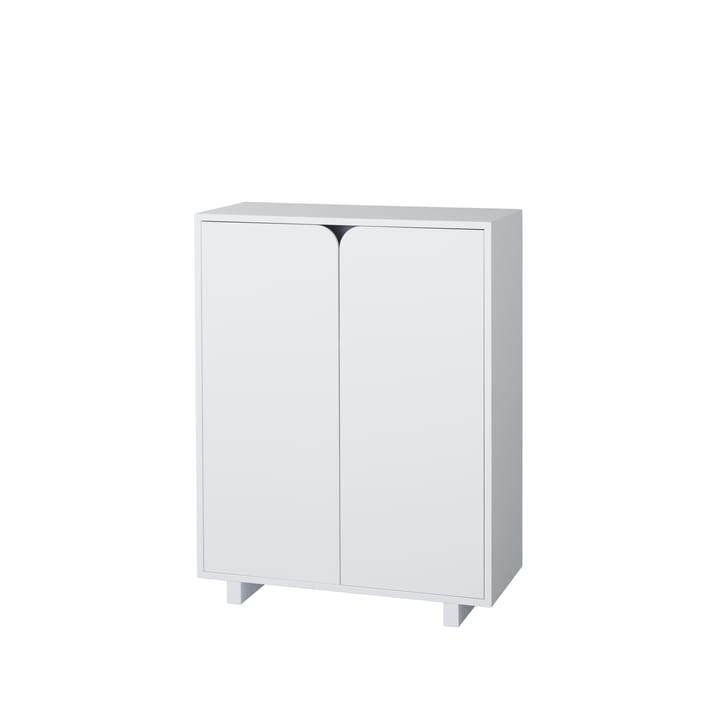 Credenza Vidja, laccata bianca, bassa, ante coperte 1898