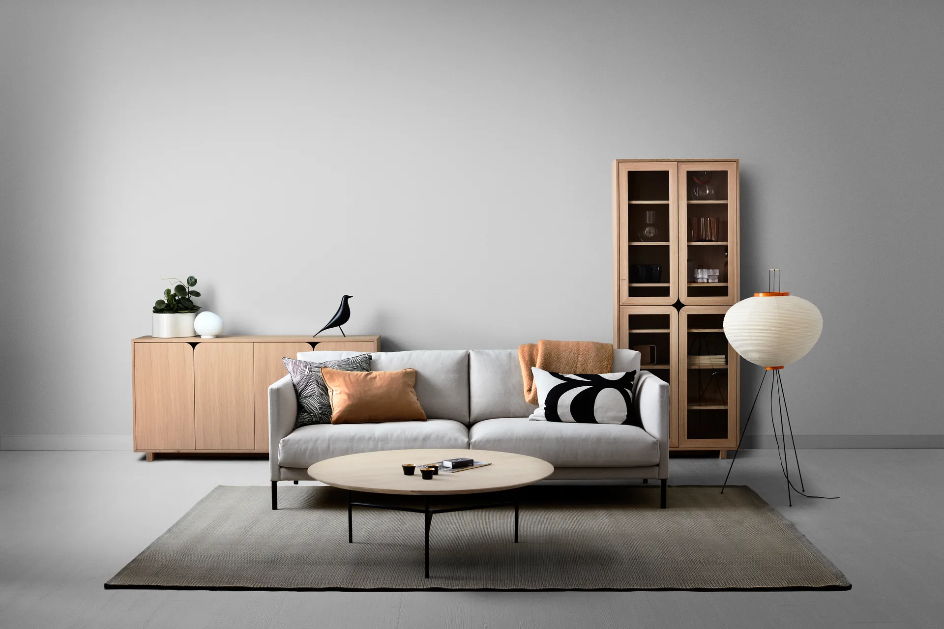 Credenza Vidja, Rovere pigmentato bianco 1898