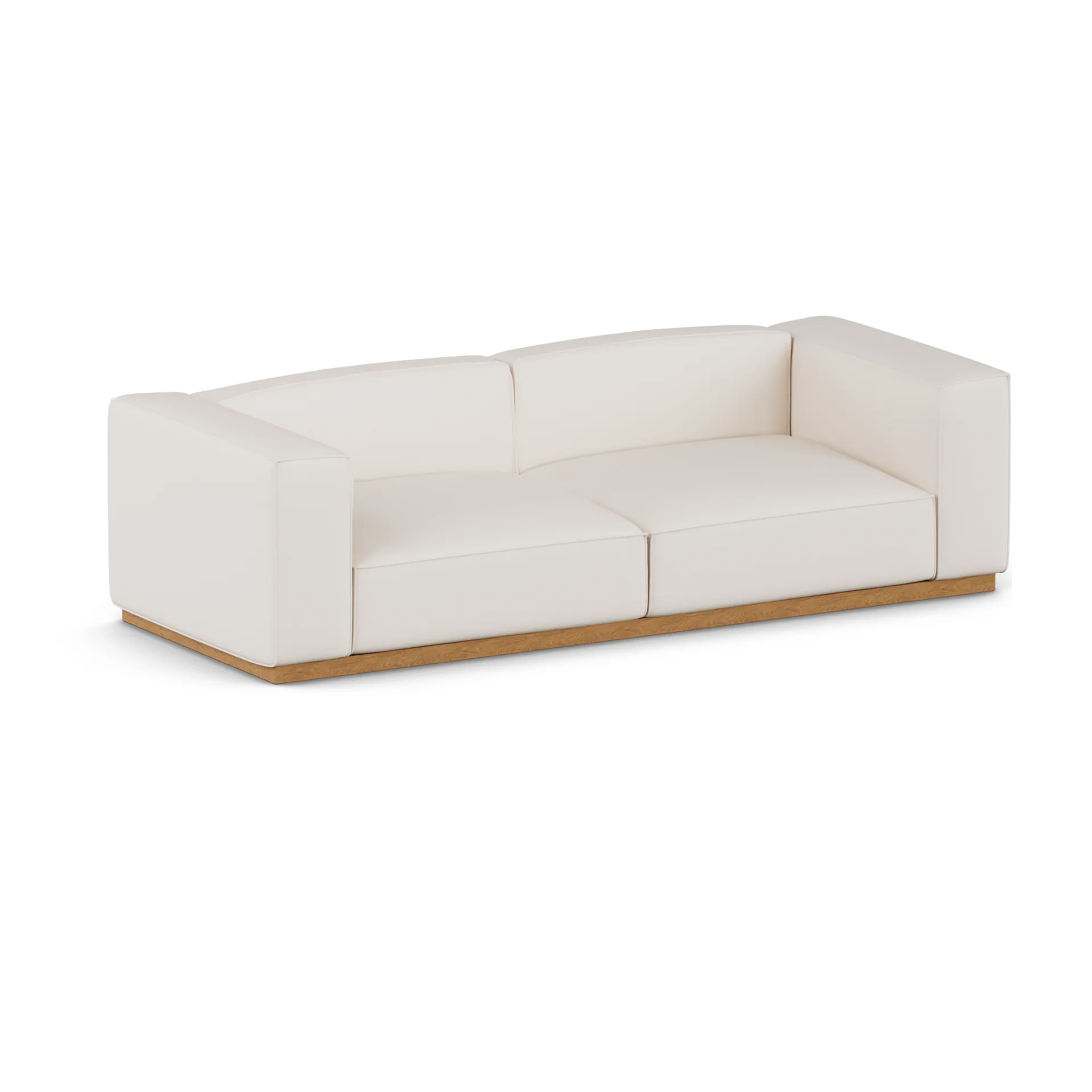 Divano Bergsdal, Caleido beige 9600-Frassino tinto rovere, 3 sedute 1898