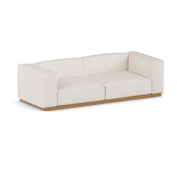 Divano Bergsdal - Caleido beige 9600-Frassino tinto rovere, 3 sedute - 1898
