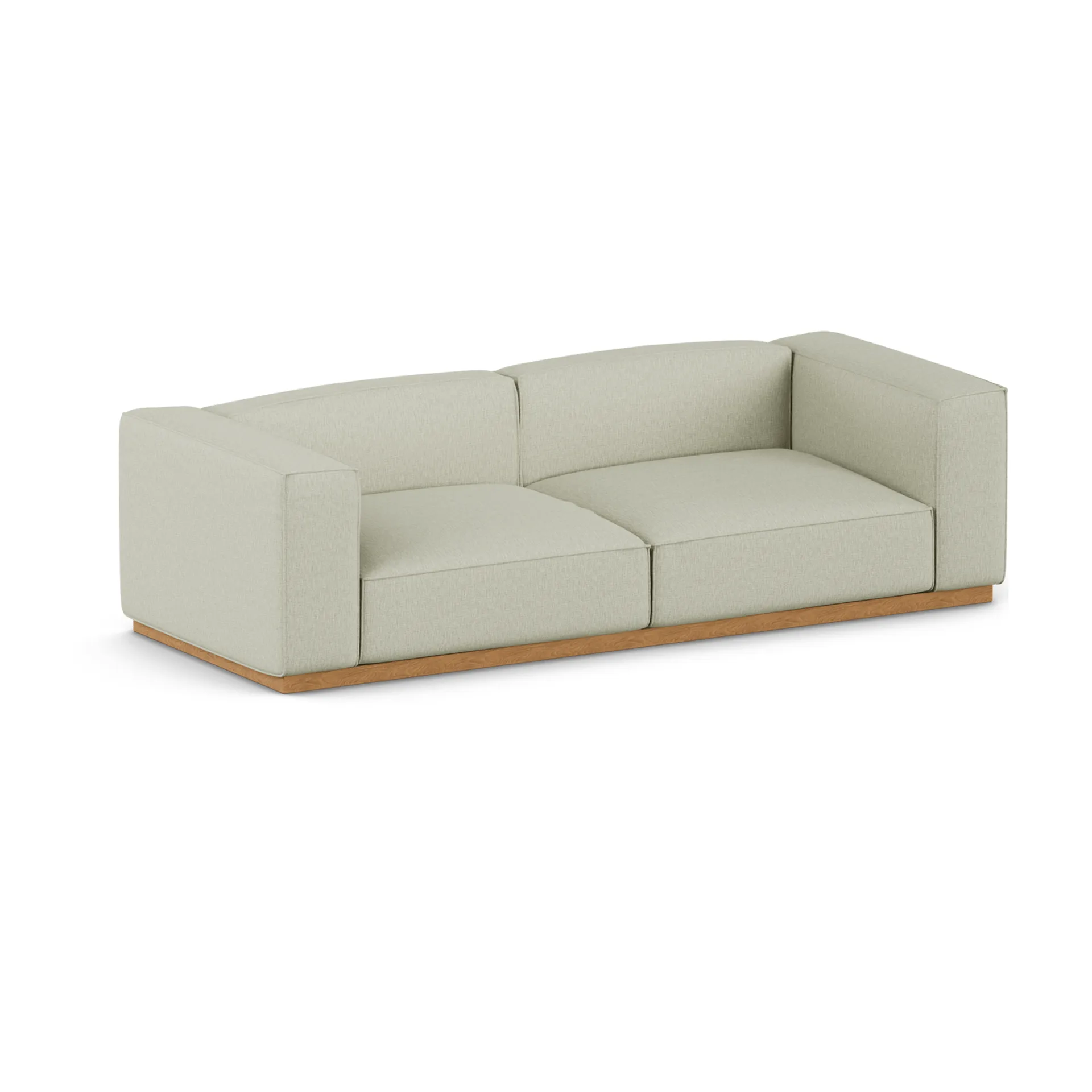 Divano Bergsdal, Luisa beige 3981-Frassino tinto rovere, 3 sedute 1898