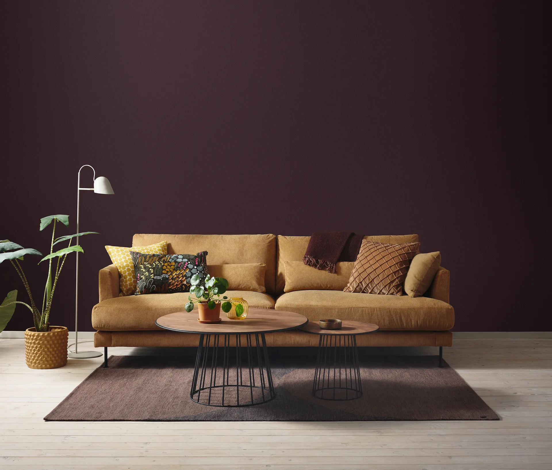 Divano Bredhult a 3 posti con gambe in metallo, Jump 1959 miele 1898