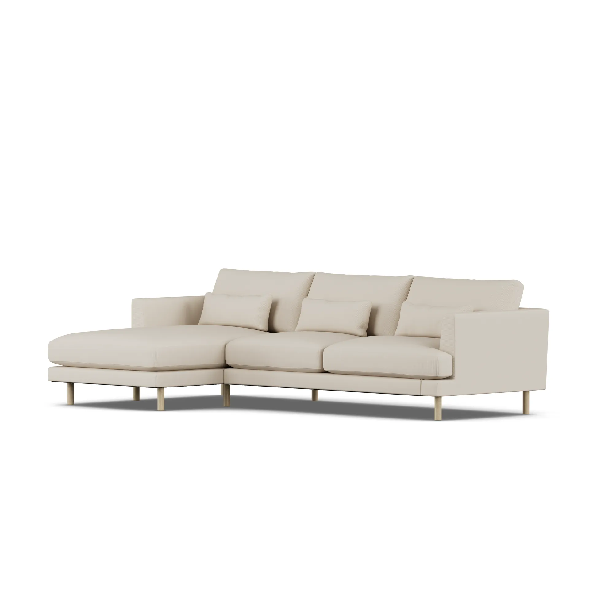 Divano Bredhult, Jump Beige 1956-rovere oliato bianco, 2,5 sedute C2 1898