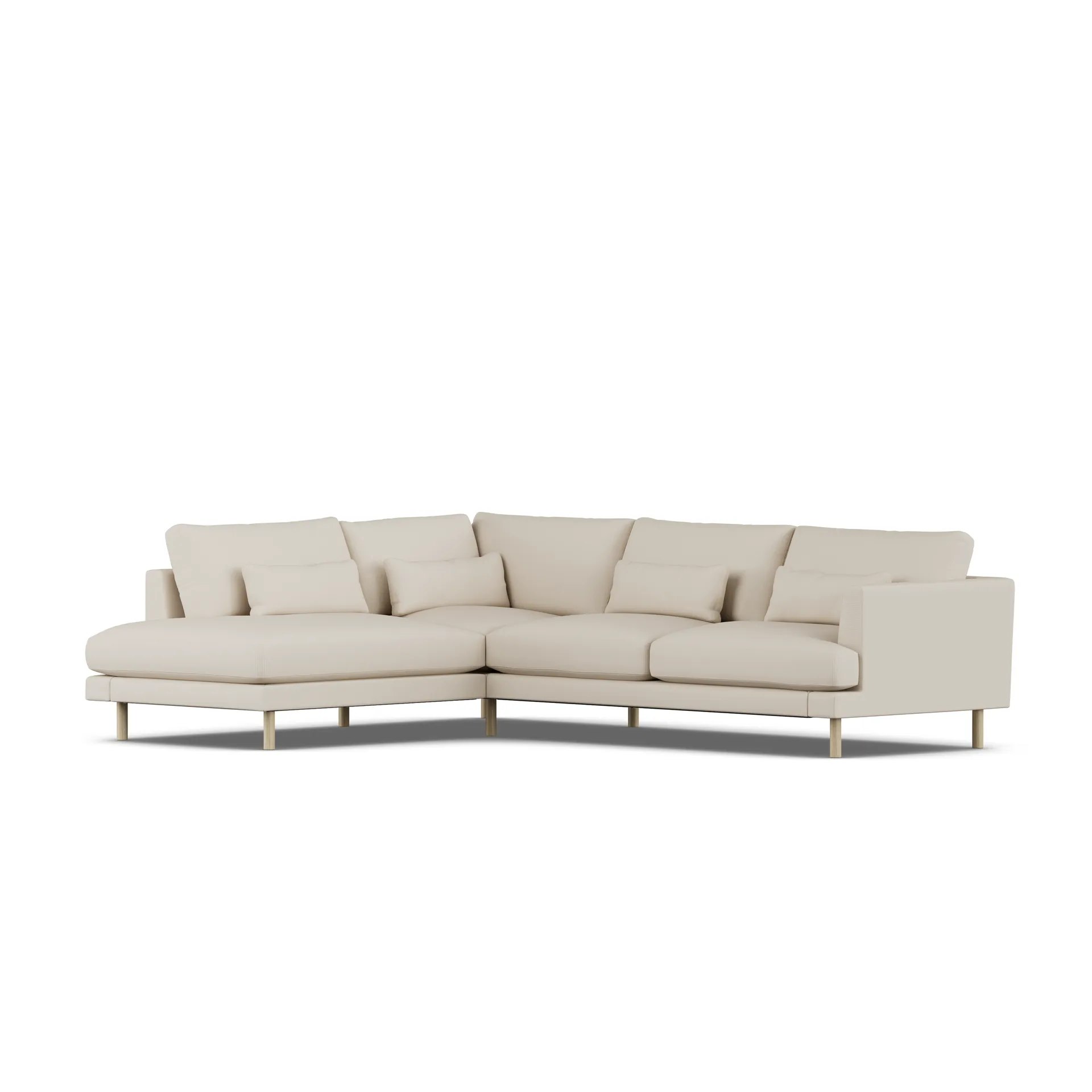 Divano Bredhult, Jump Beige 1956-rovere oliato bianco, 3 sedute A2 1898