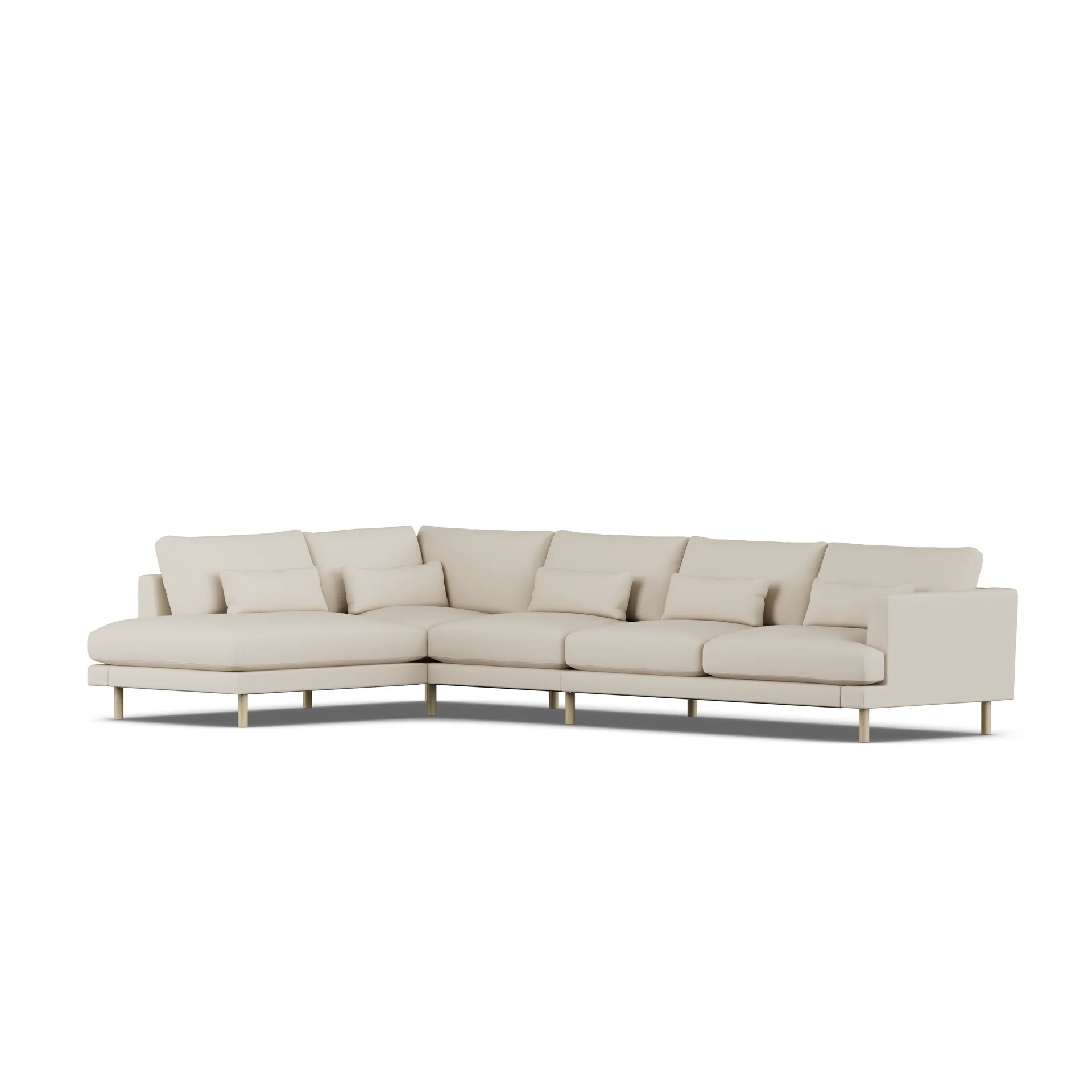 Divano Bredhult, Jump Beige 1956-rovere oliato bianco, 4 sedute B2 1898