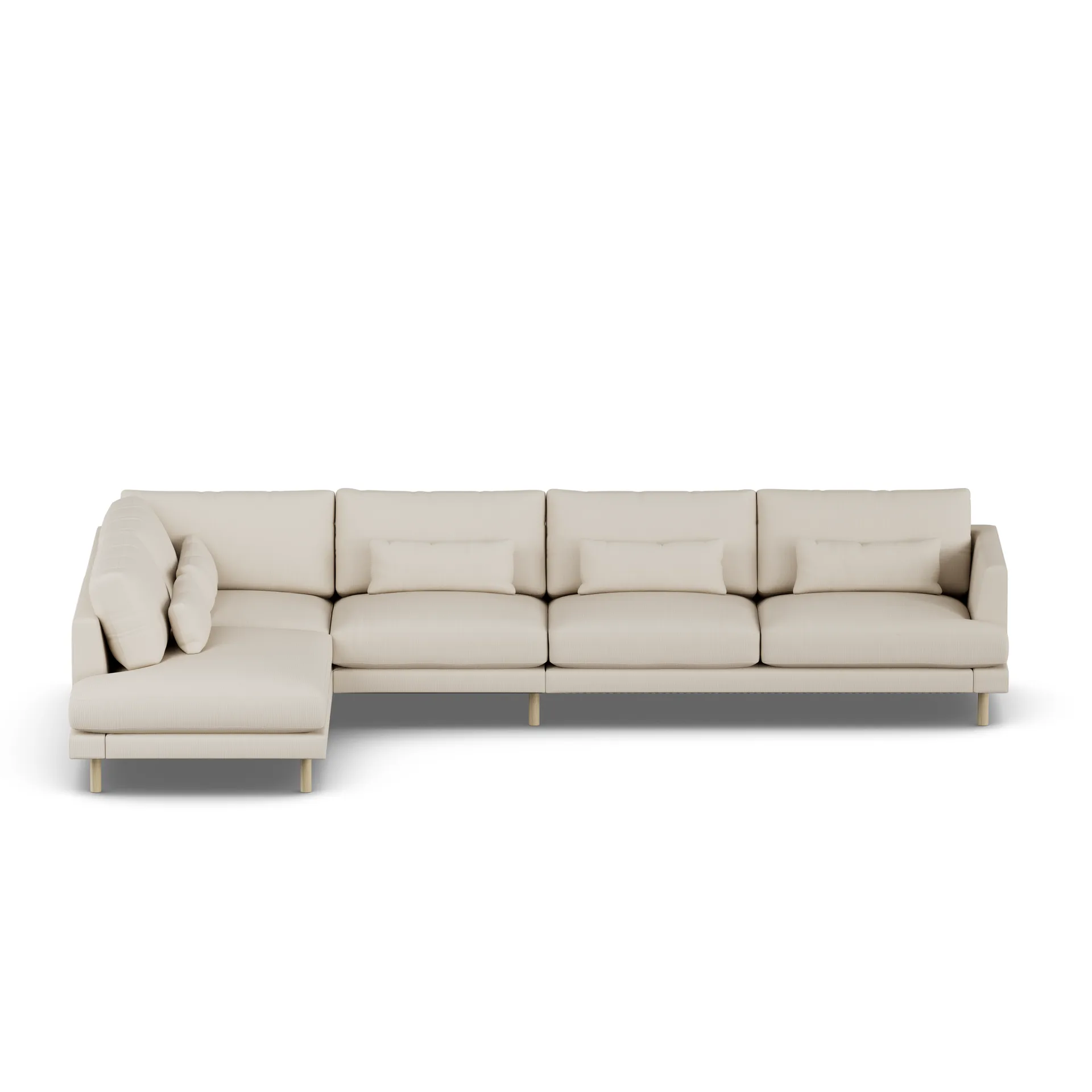 Divano Bredhult, Jump Beige 1956-rovere oliato bianco, 4 sedute B2 1898